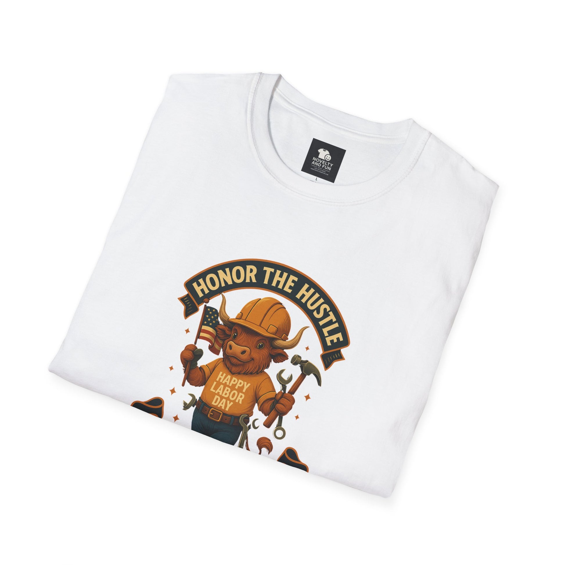 Honor The Hustle Unisex Graphic T-Shirt - Labor Day Construction Tee