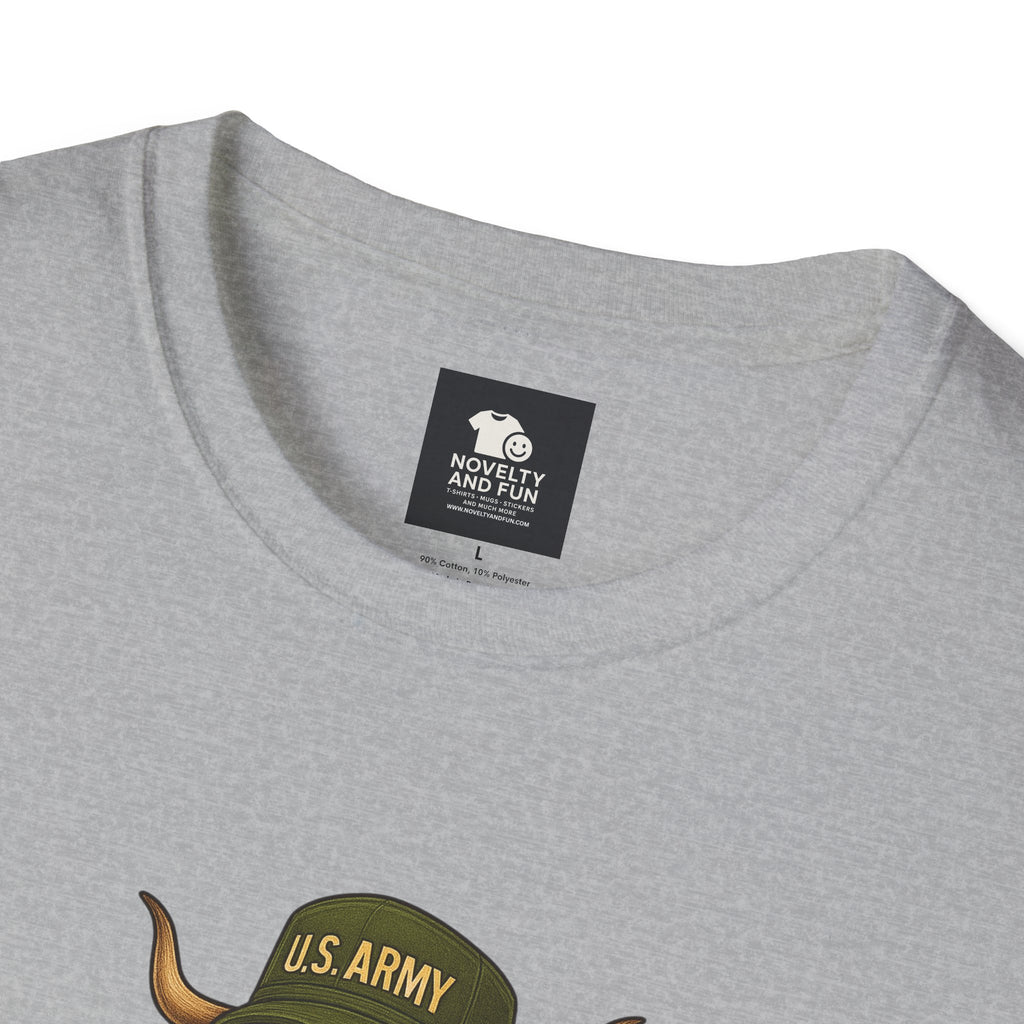 Veteran's Day Army Highland Cow T-Shirt