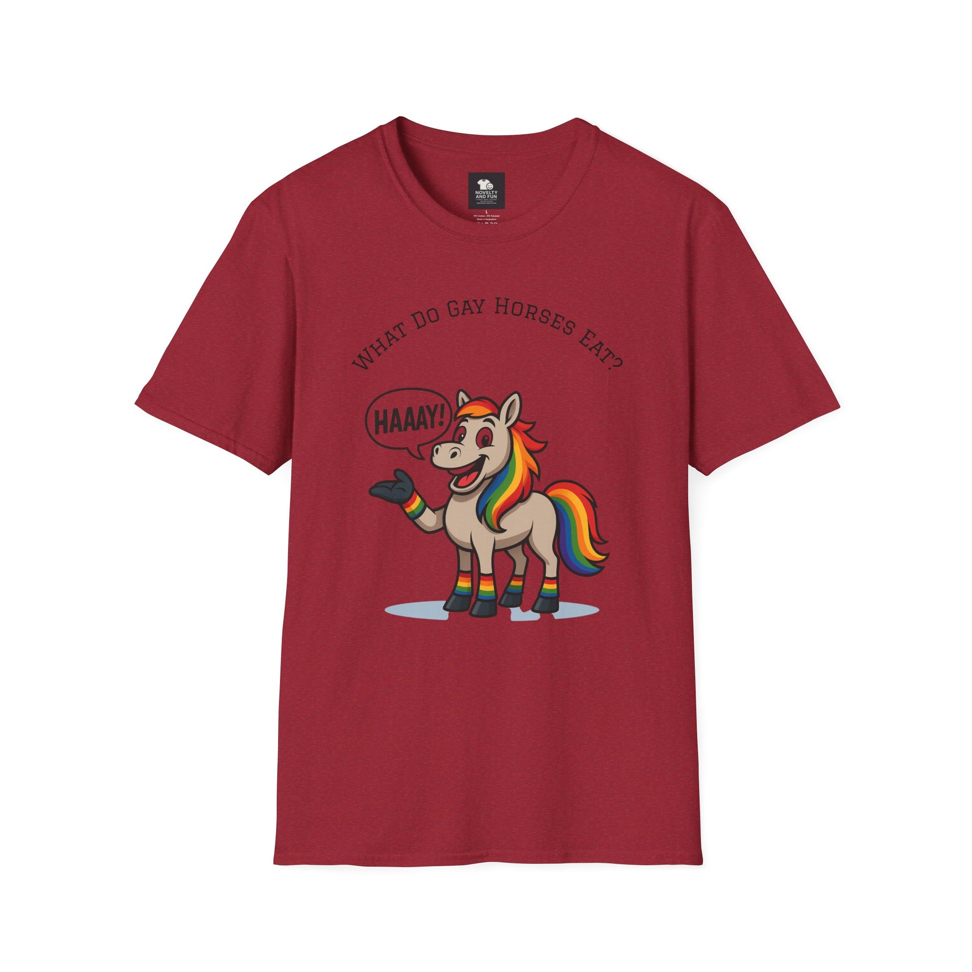 Rainbow Horse Humor T-Shirt, Gay Pride Tee, Funny Animal Shirt, LGBT Unisex