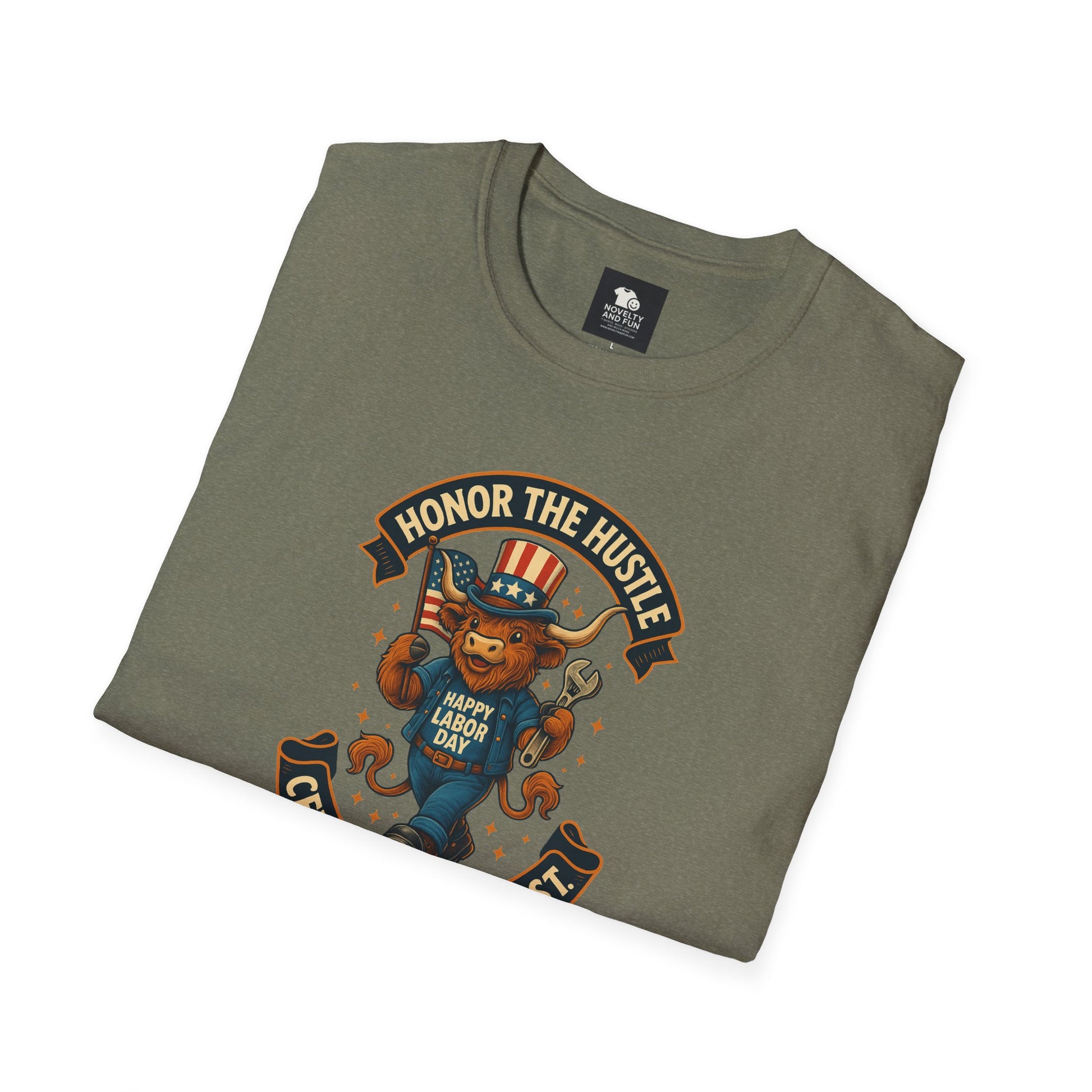 Celebrate Labor Day with Our Happy Highland Cow T-Shirt!