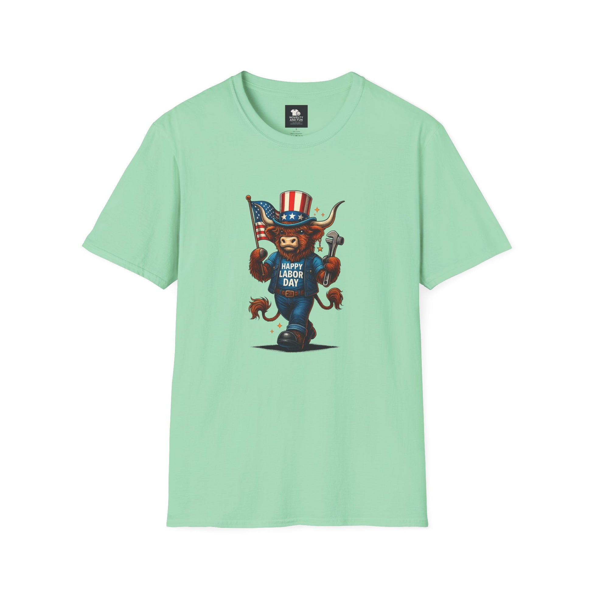 Happy Labor Day Highland Cow T-Shirt