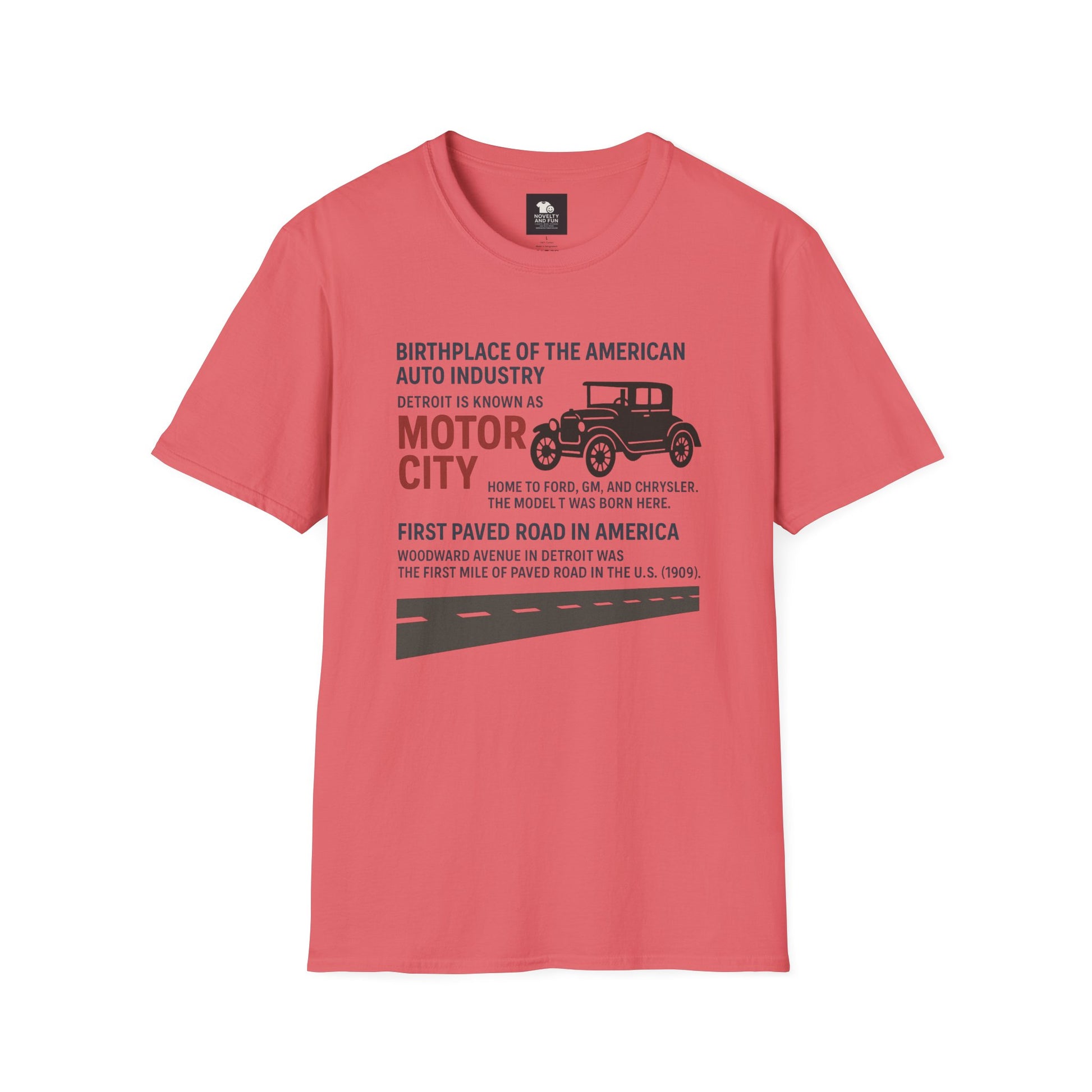 Motor City T-Shirt - Detroit Auto Heritage Vintage Car Lover Gift