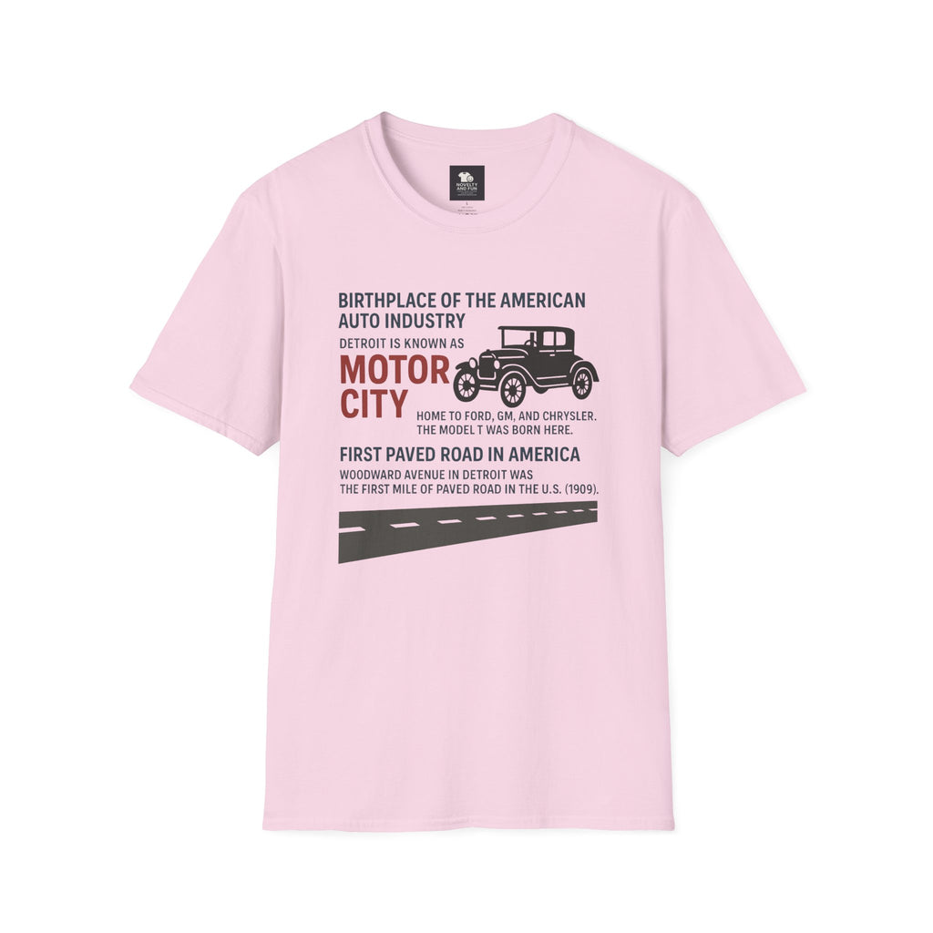 Motor City T-Shirt - Detroit Auto Heritage Vintage Car Lover Gift