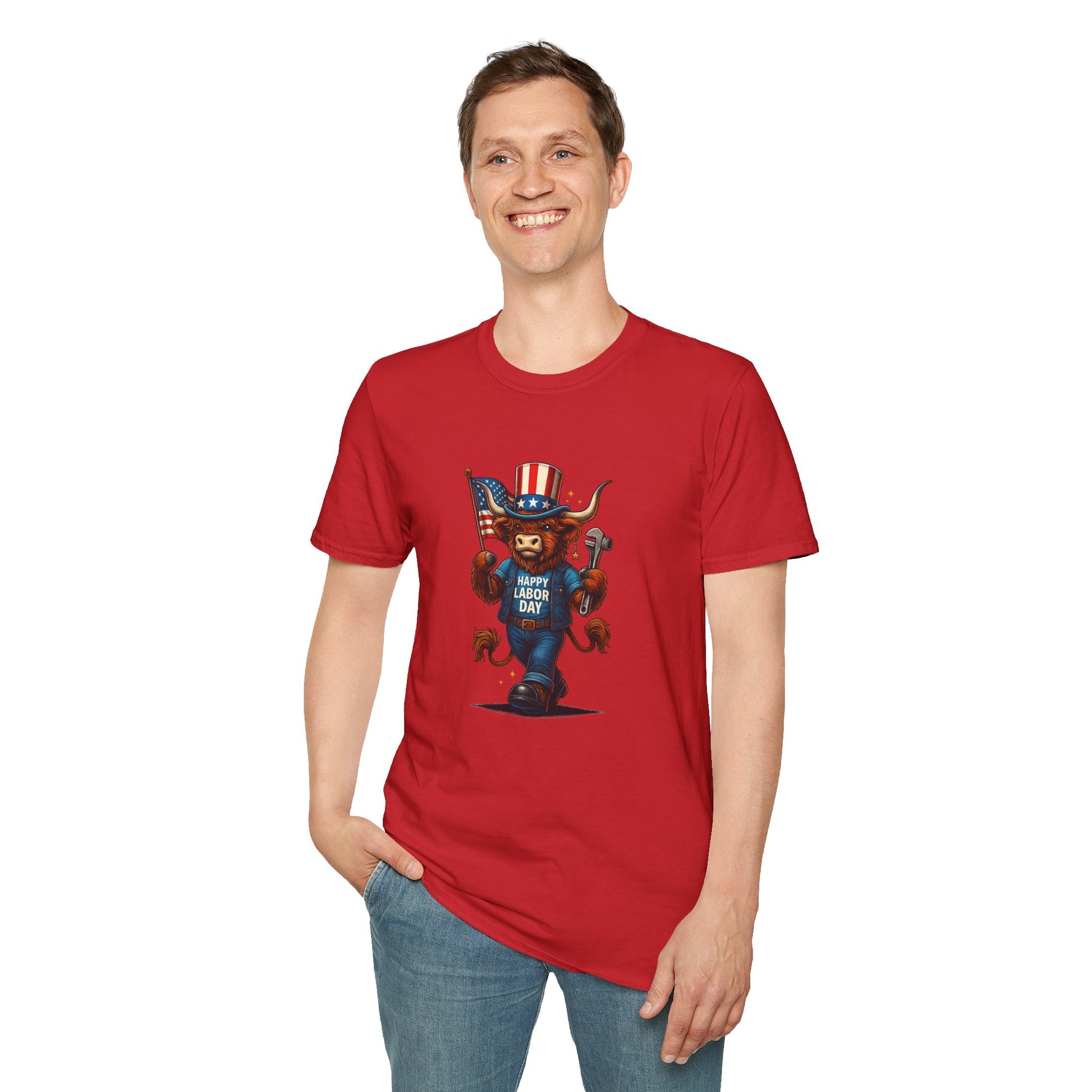 Happy Labor Day Highland Cow T-Shirt