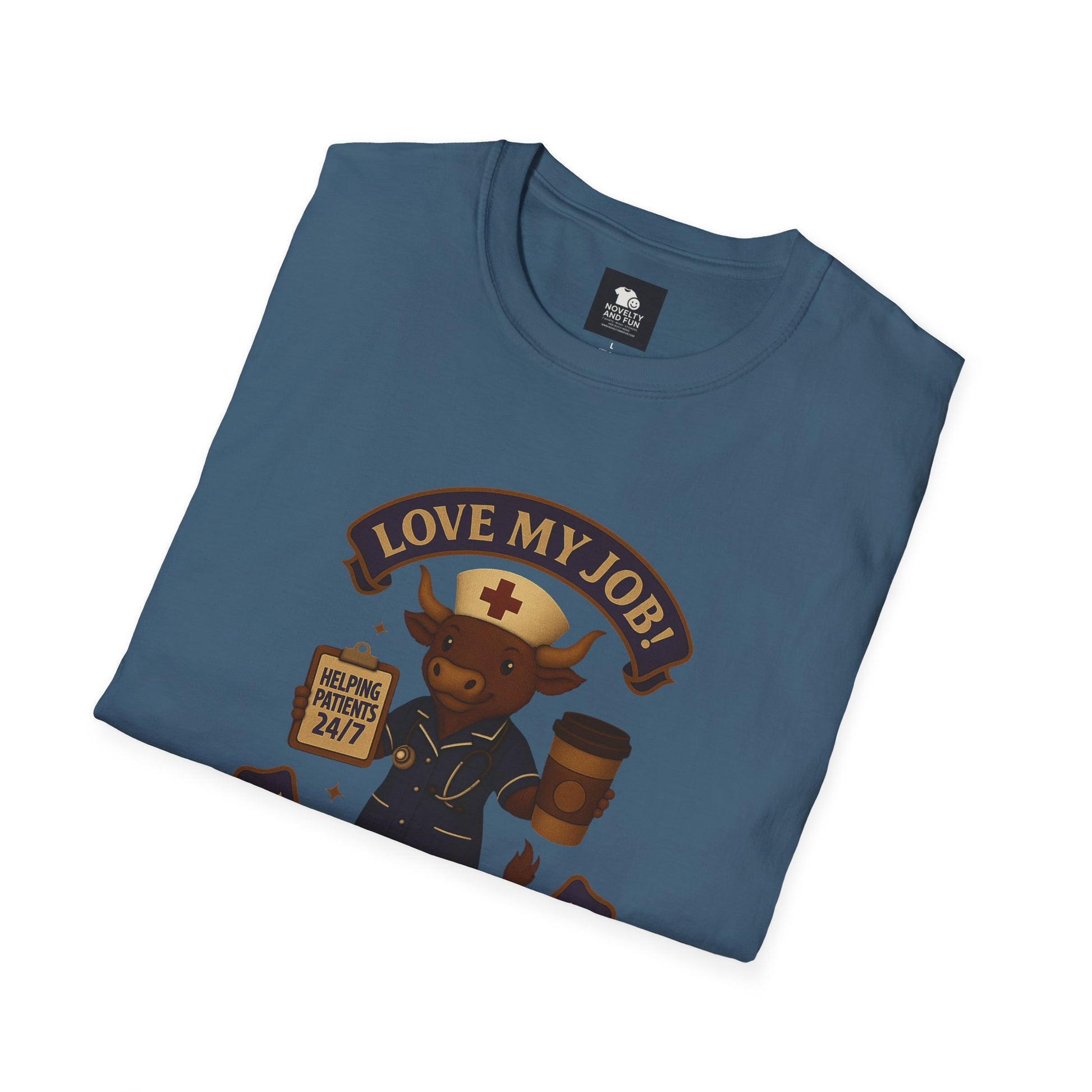 Funny Nurse Coffee Lover T-Shirt - Unisex Softstyle