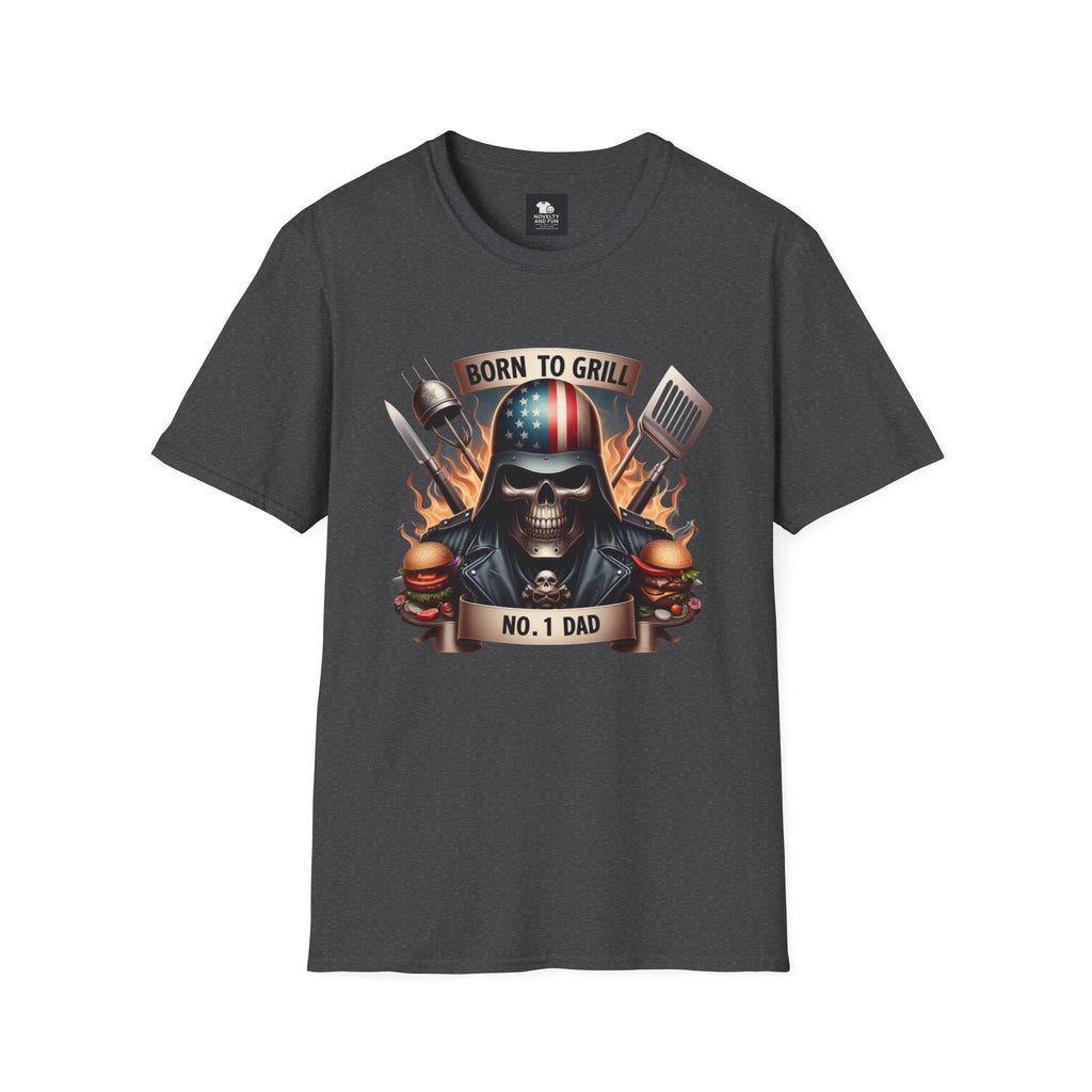 Born to Grill No. 1 Dad T-Shirt - Perfect Gift for Father's Day & BBQ Lovers