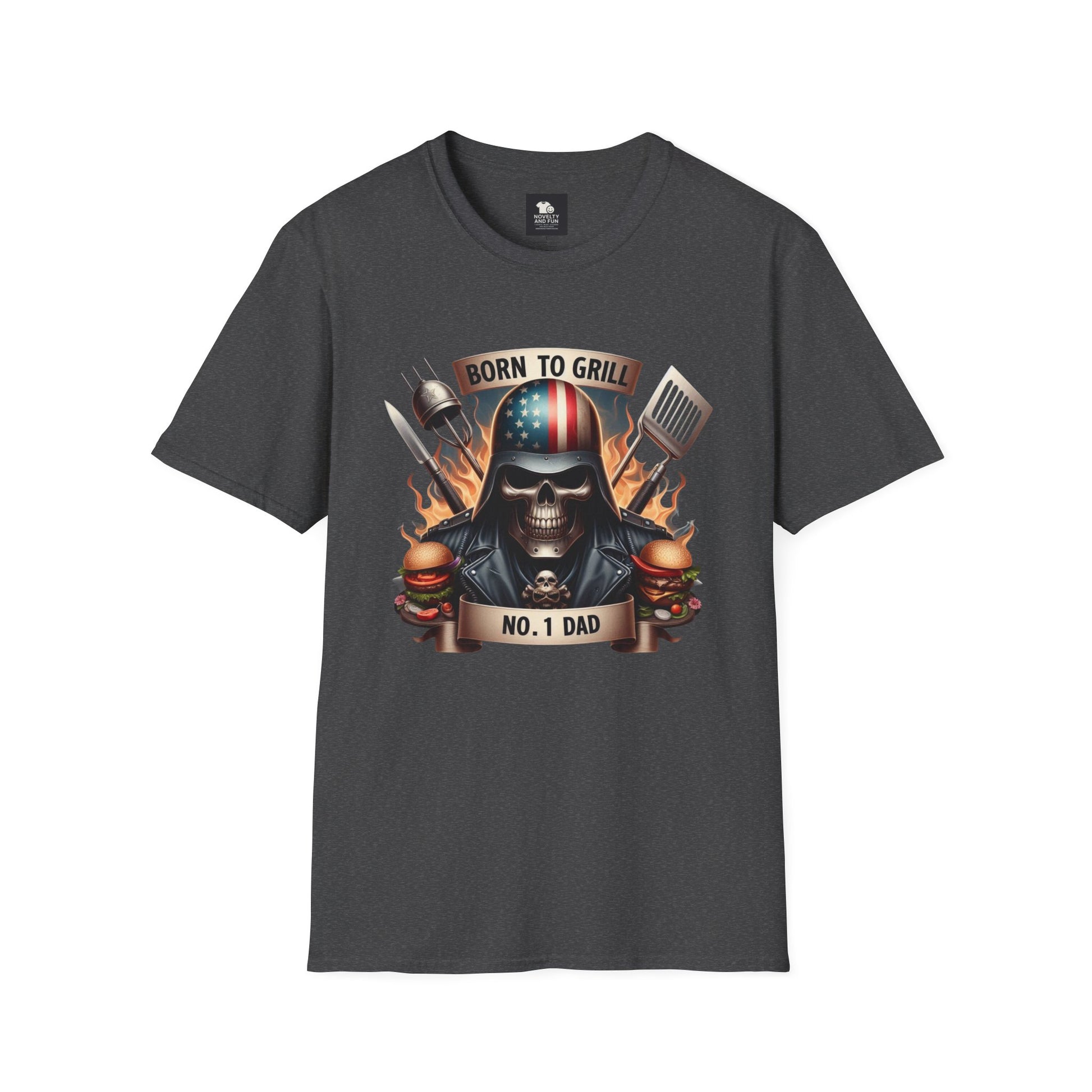 Born to Grill No. 1 Dad T-Shirt - Perfect Gift for Father's Day & BBQ Lovers