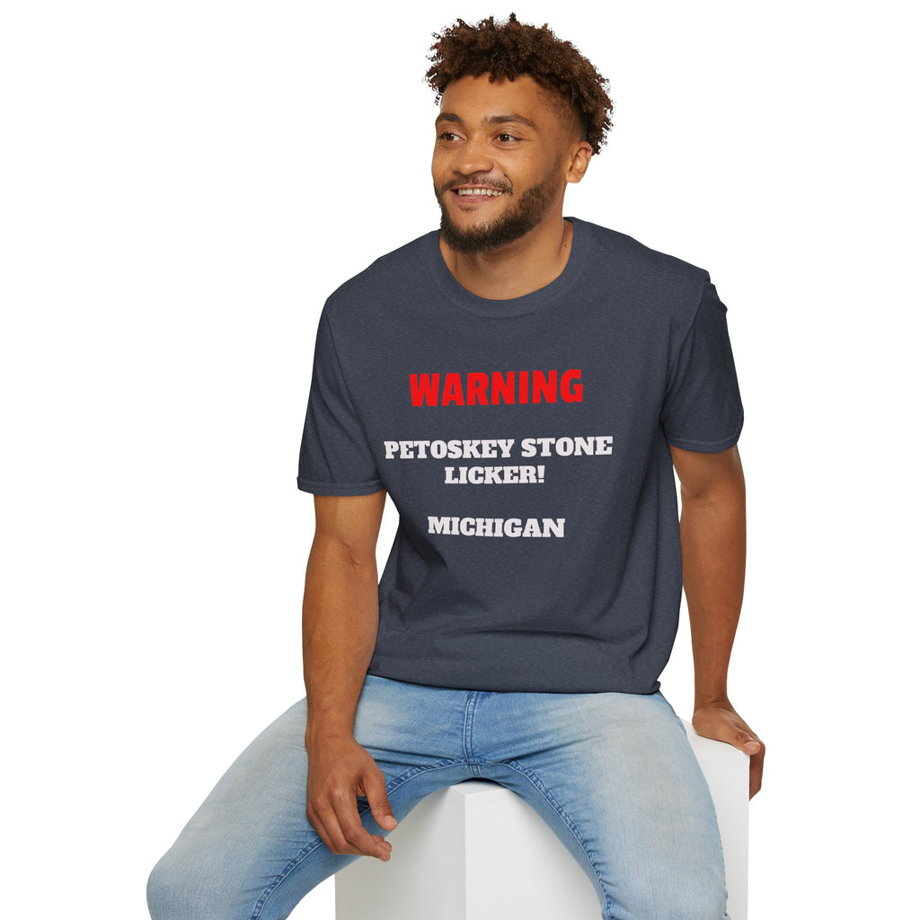 Petoskey Stone Licker Unisex Softstyle T-Shirt - Perfect for Michigan Lovers