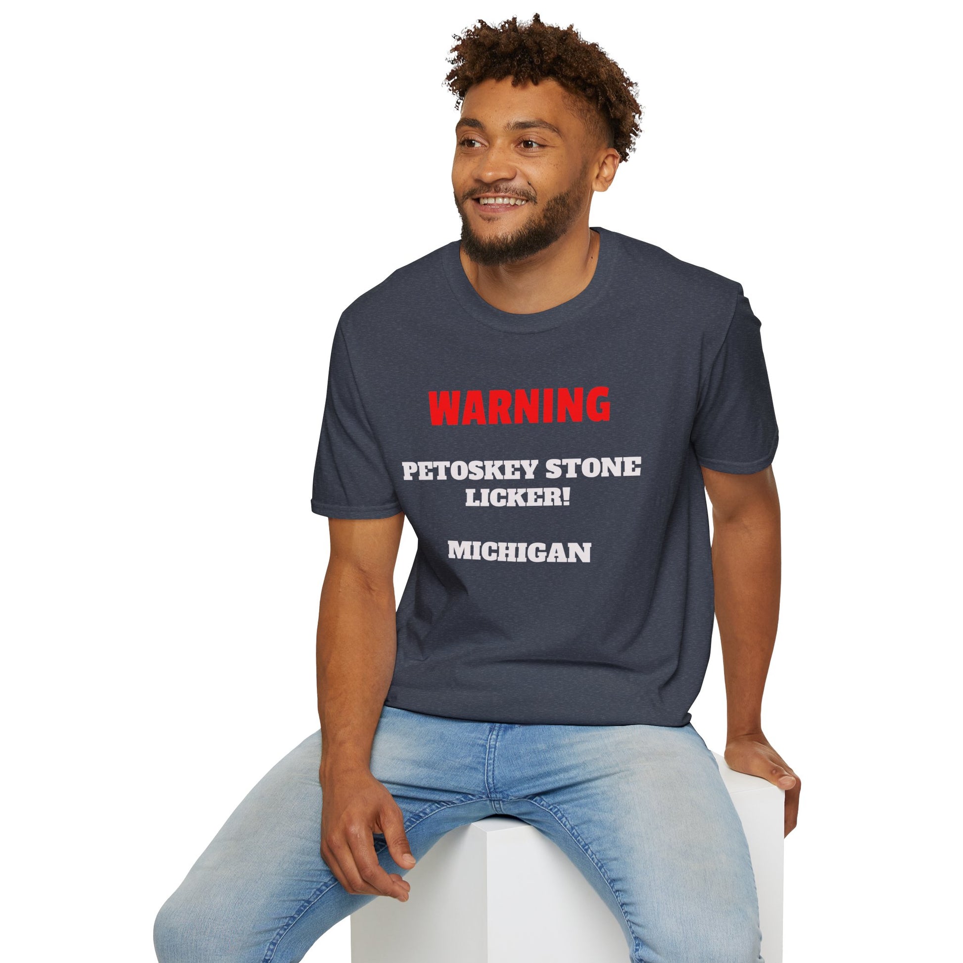 Petoskey Stone Licker Unisex Softstyle T-Shirt - Perfect for Michigan Lovers