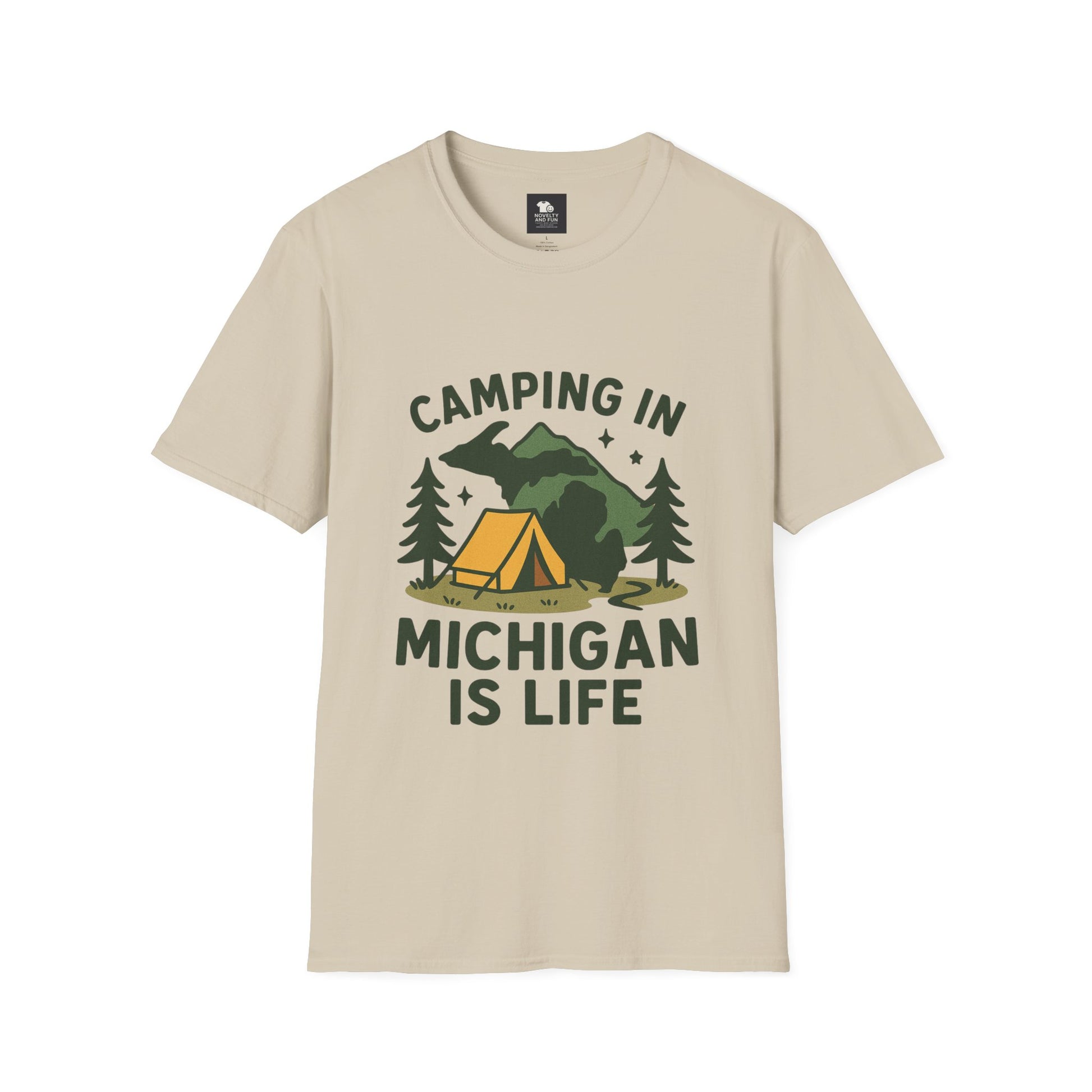 Michigan Camping Is Life T-Shirt - Outdoor Adventure Tee
