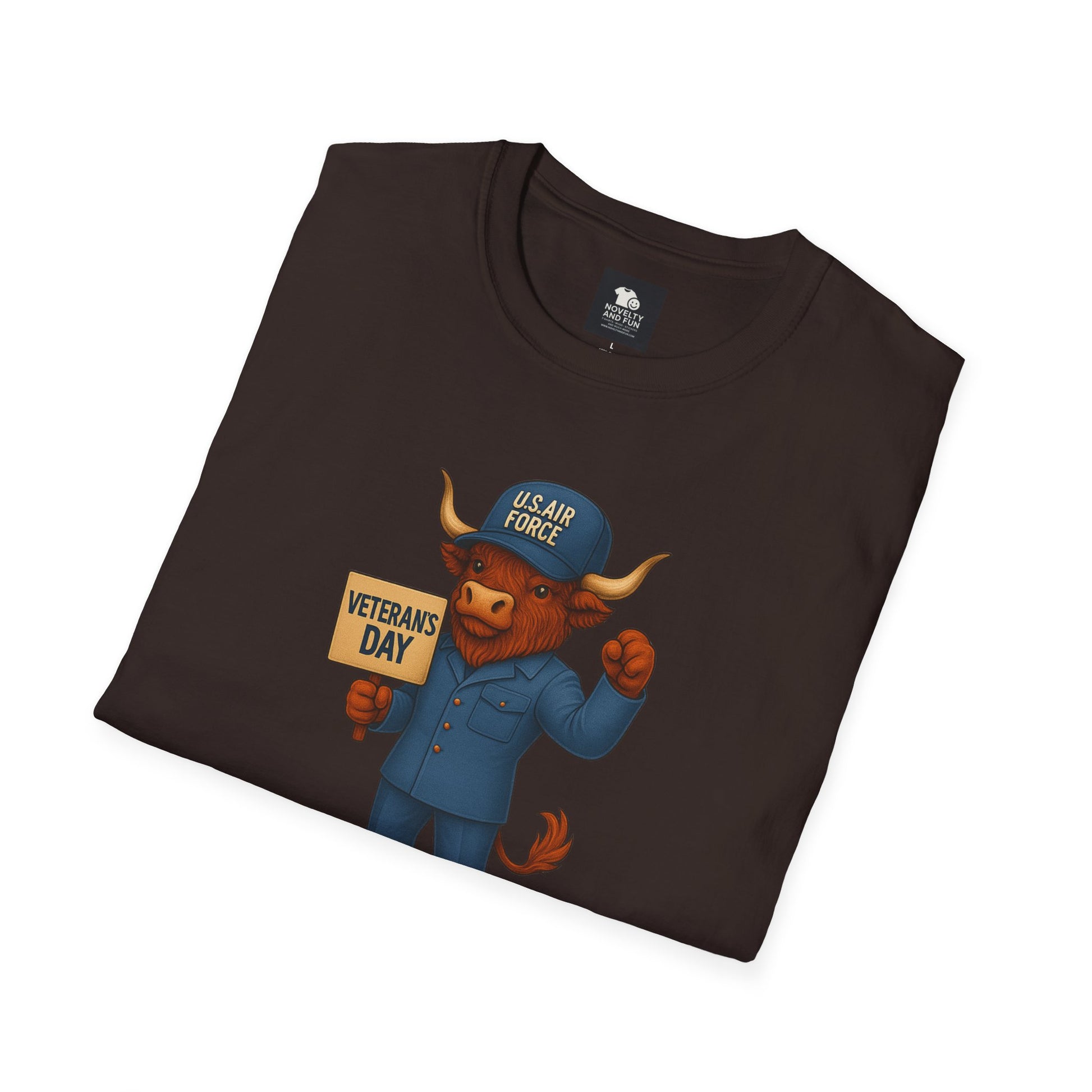Air Force Veteran's Day Highland Cow T-Shirt