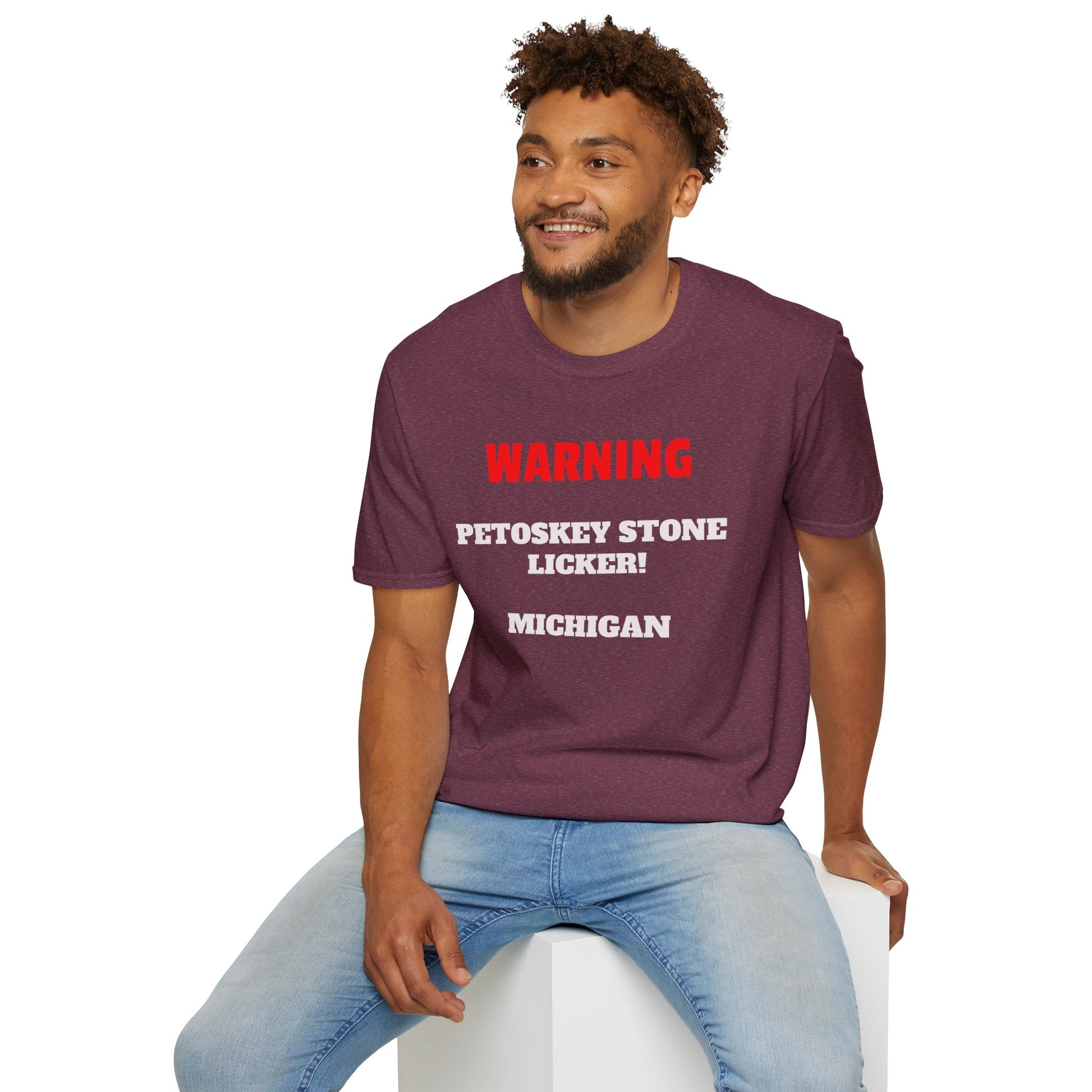Petoskey Stone Licker Unisex Softstyle T-Shirt - Perfect for Michigan Lovers