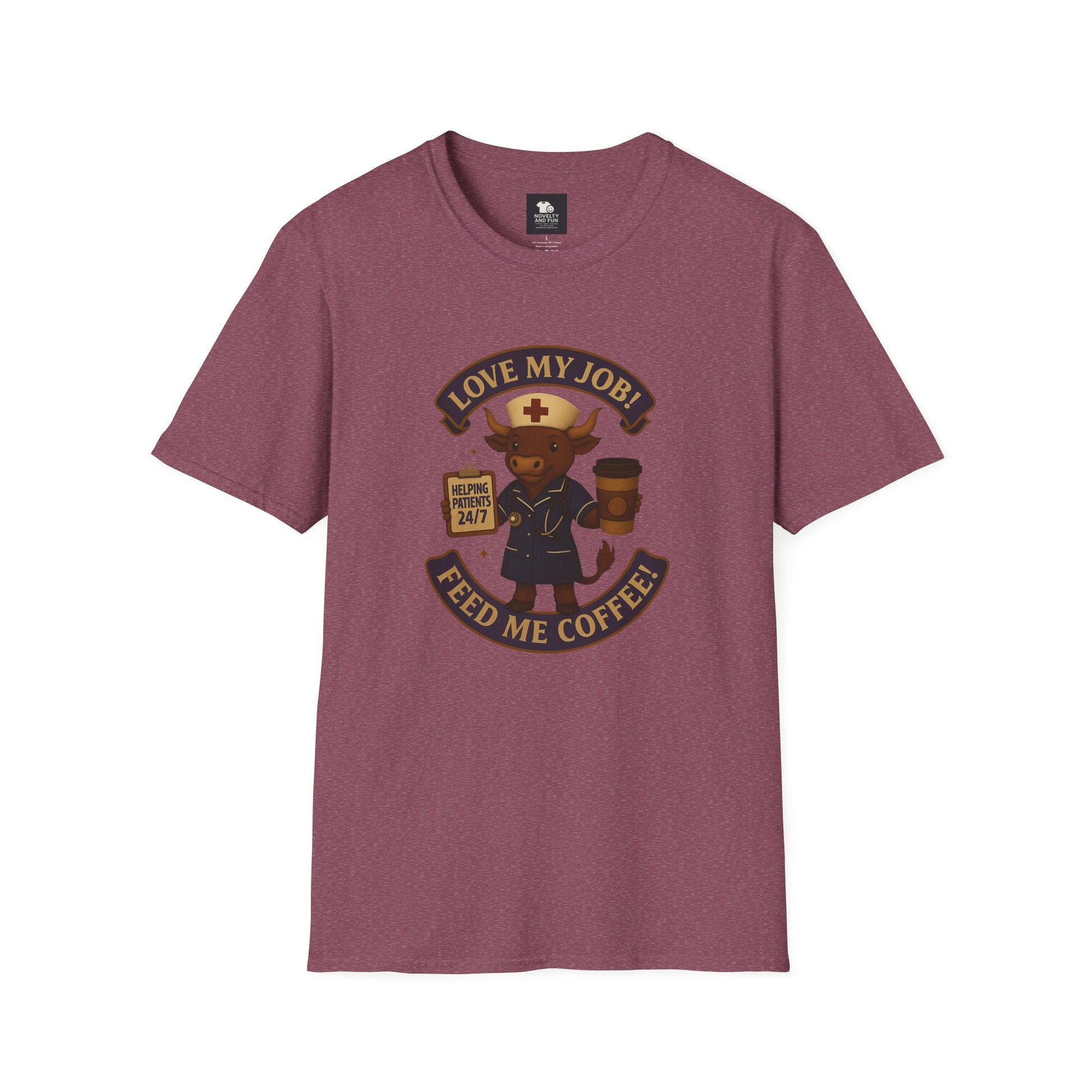 Funny Nurse Coffee Lover T-Shirt - Unisex Softstyle