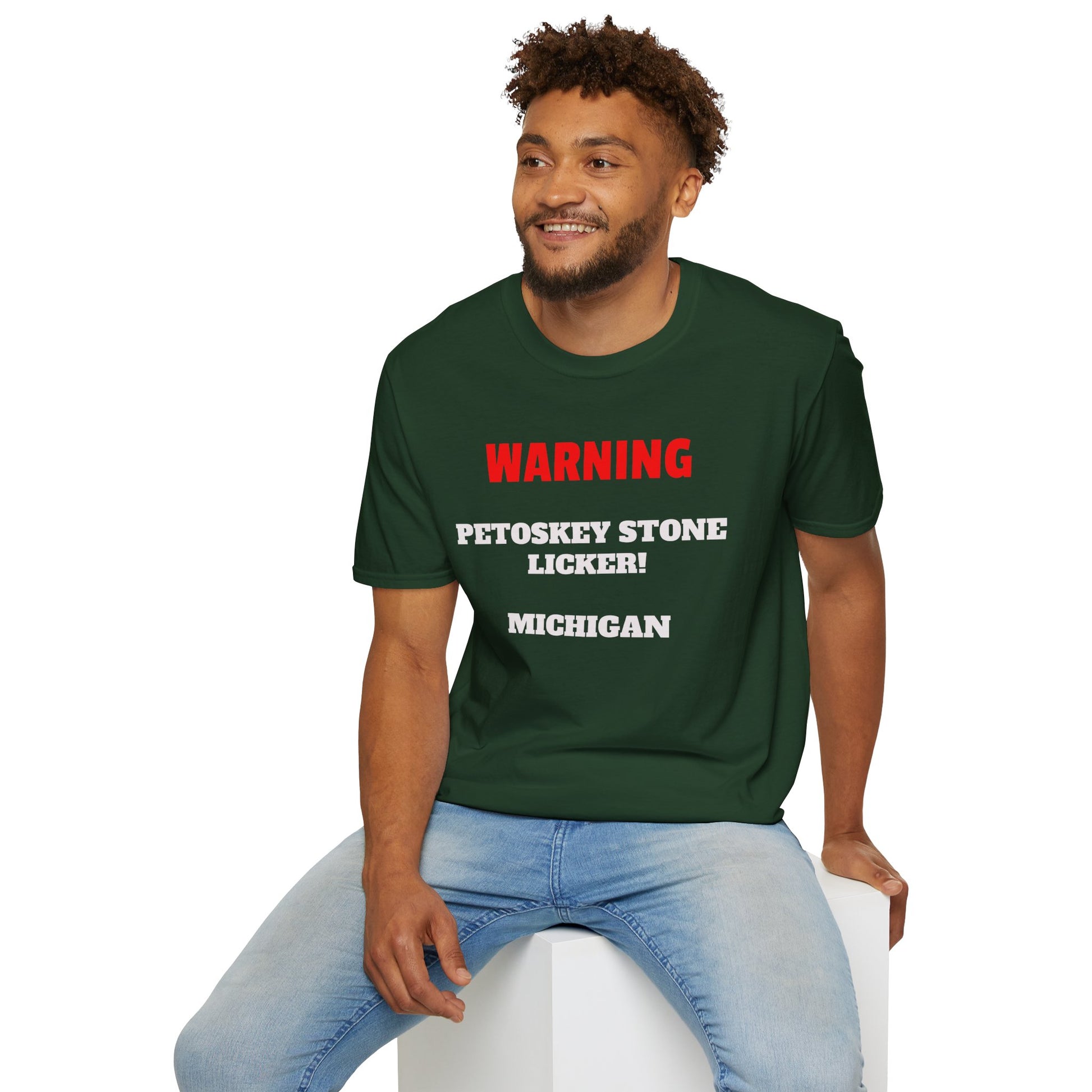Petoskey Stone Licker Unisex Softstyle T-Shirt - Perfect for Michigan Lovers