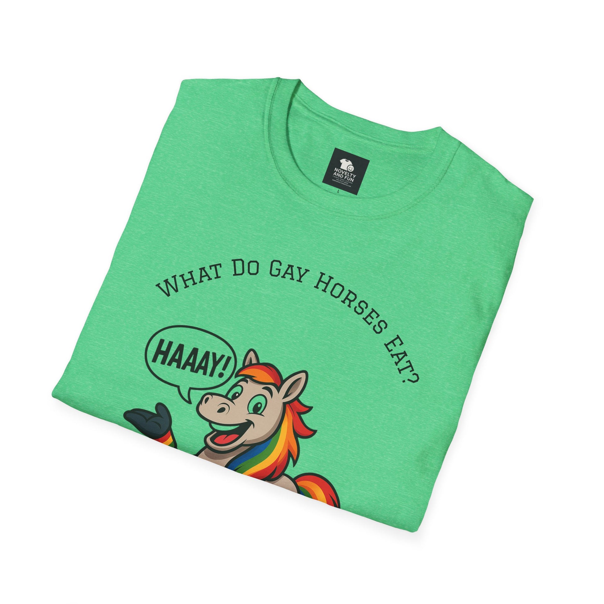 Rainbow Horse Humor T-Shirt, Gay Pride Tee, Funny Animal Shirt, LGBT Unisex