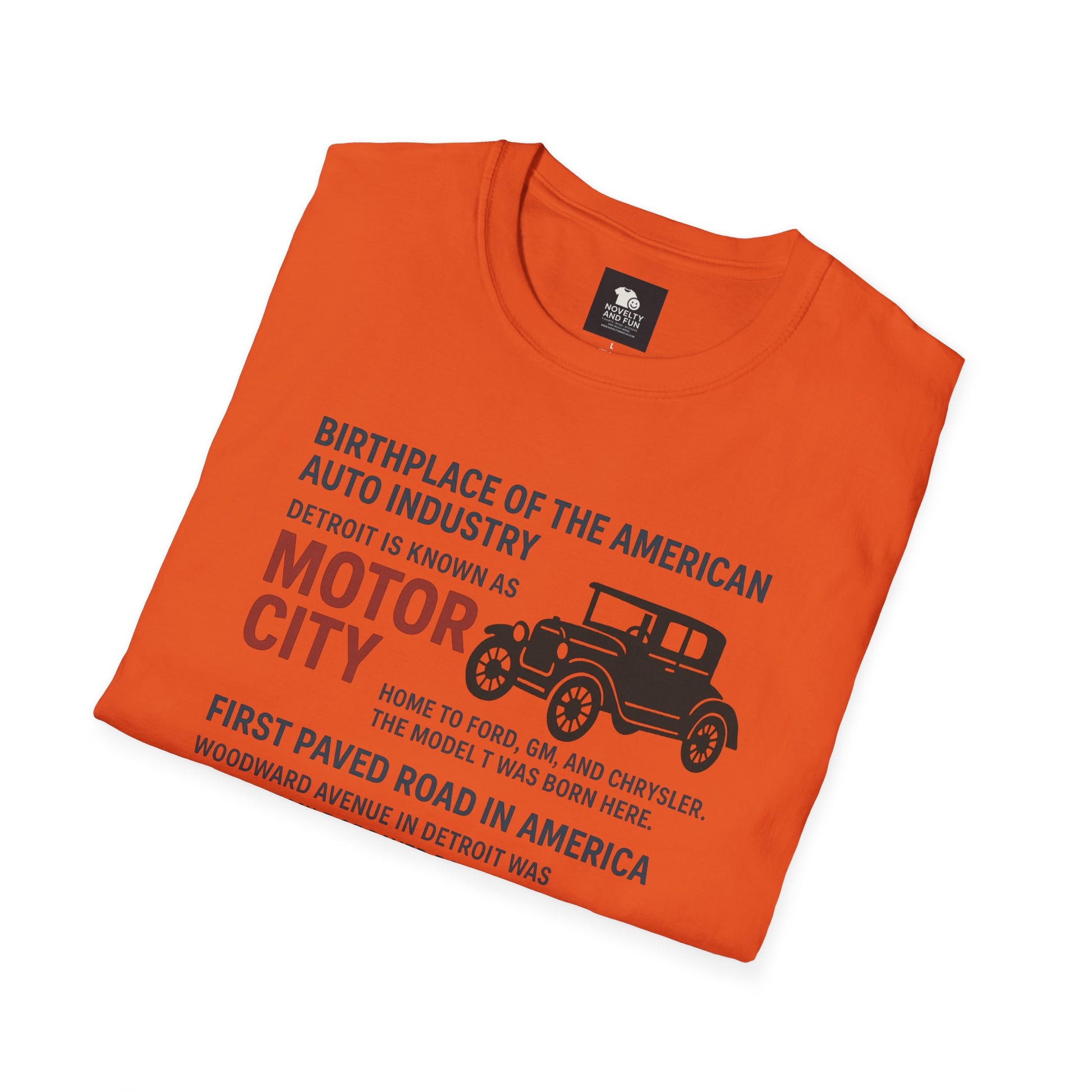 Motor City T-Shirt - Detroit Auto Heritage Vintage Car Lover Gift
