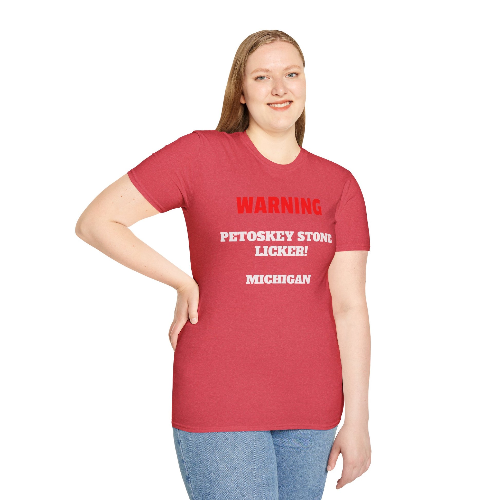 Petoskey Stone Licker Unisex Softstyle T-Shirt - Perfect for Michigan Lovers