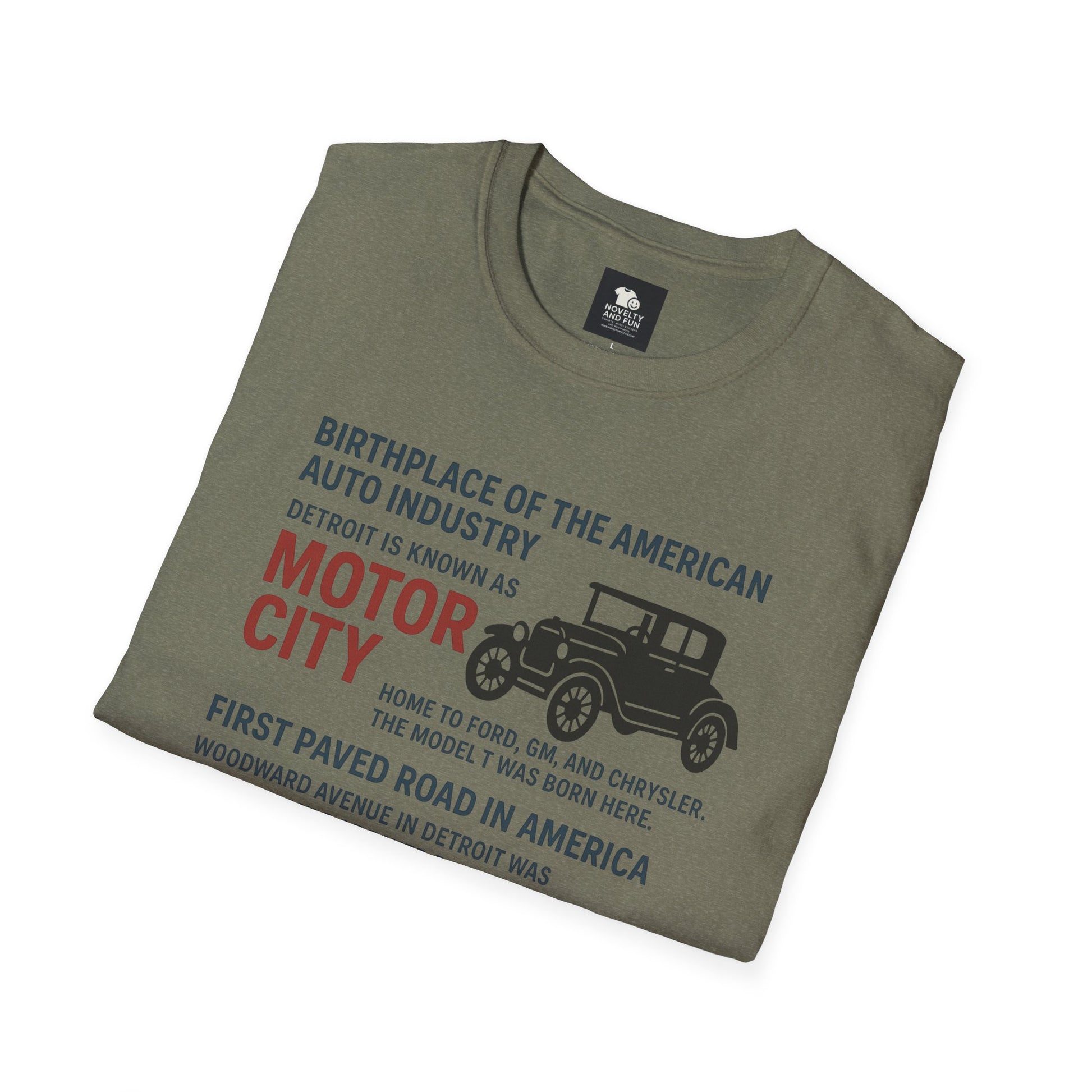 Motor City T-Shirt - Detroit Auto Heritage Vintage Car Lover Gift