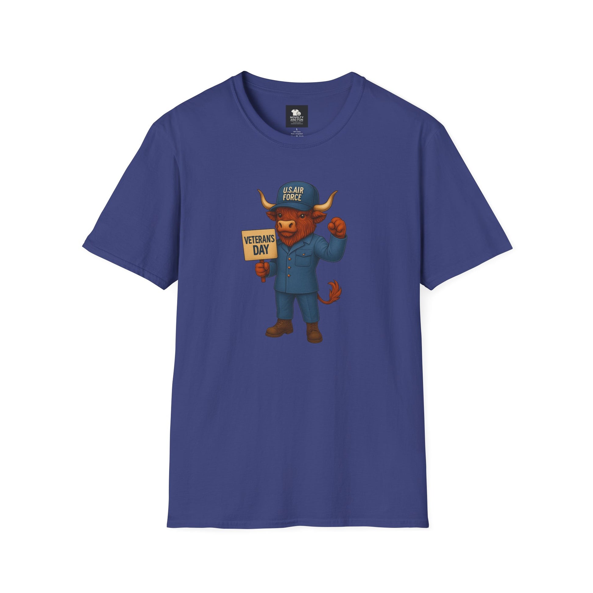 Air Force Veteran's Day Highland Cow T-Shirt
