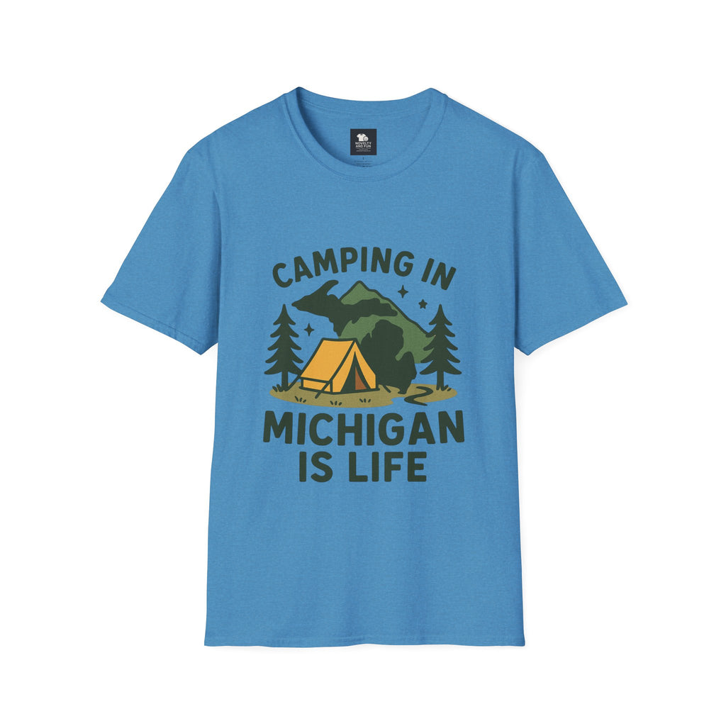 Michigan Camping Is Life T-Shirt - Outdoor Adventure Tee