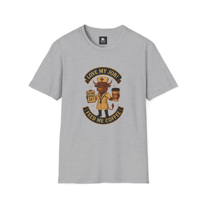 Funny HCA Highland Cow Coffee Lover Softstyle T-Shirt