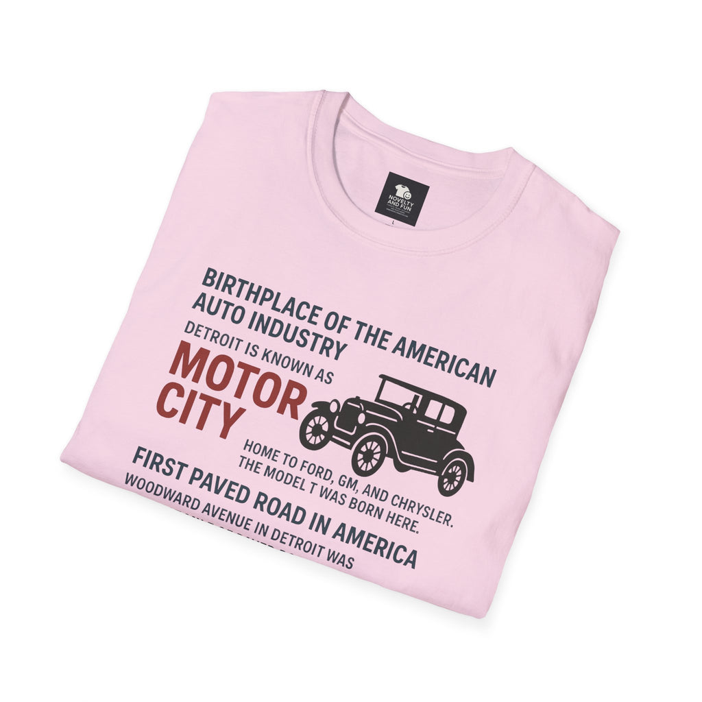 Motor City T-Shirt - Detroit Auto Heritage Vintage Car Lover Gift
