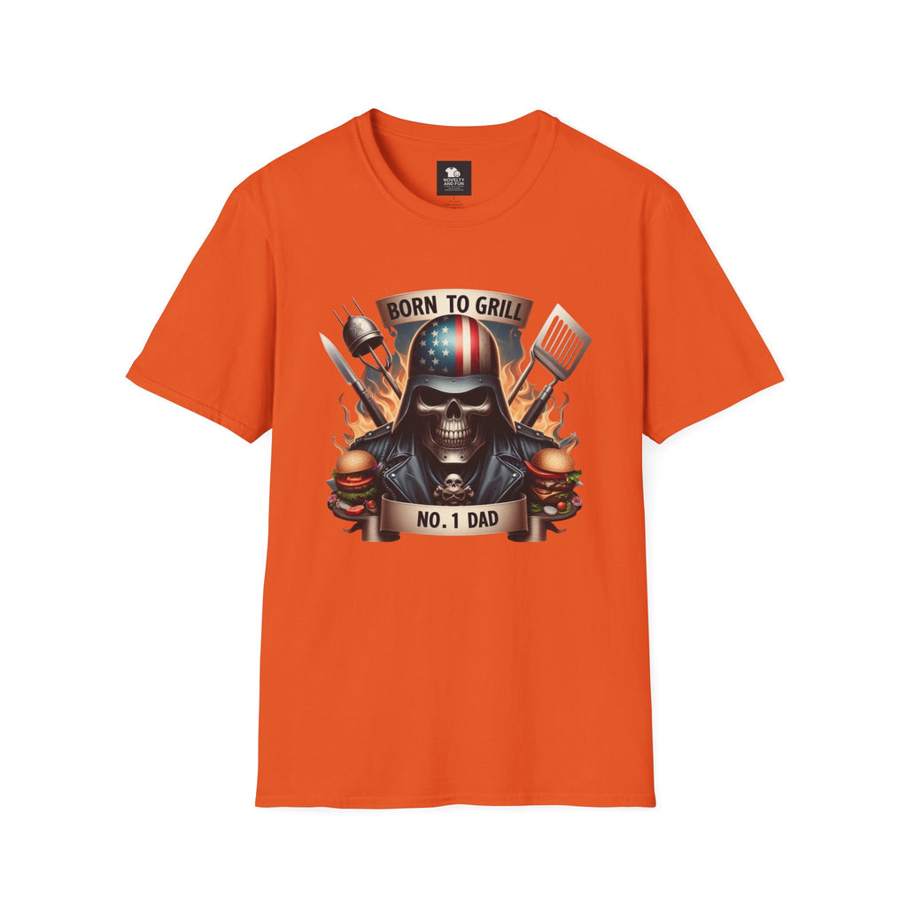 Born to Grill No. 1 Dad T-Shirt - Perfect Gift for Father's Day & BBQ Lovers