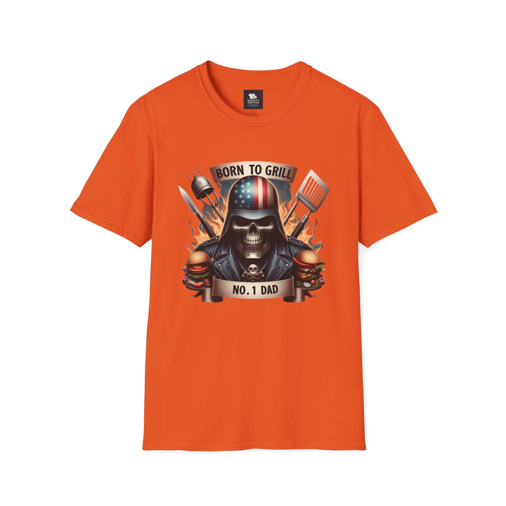 Born to Grill No. 1 Dad T-Shirt - Perfect Gift for Father's Day & BBQ Lovers