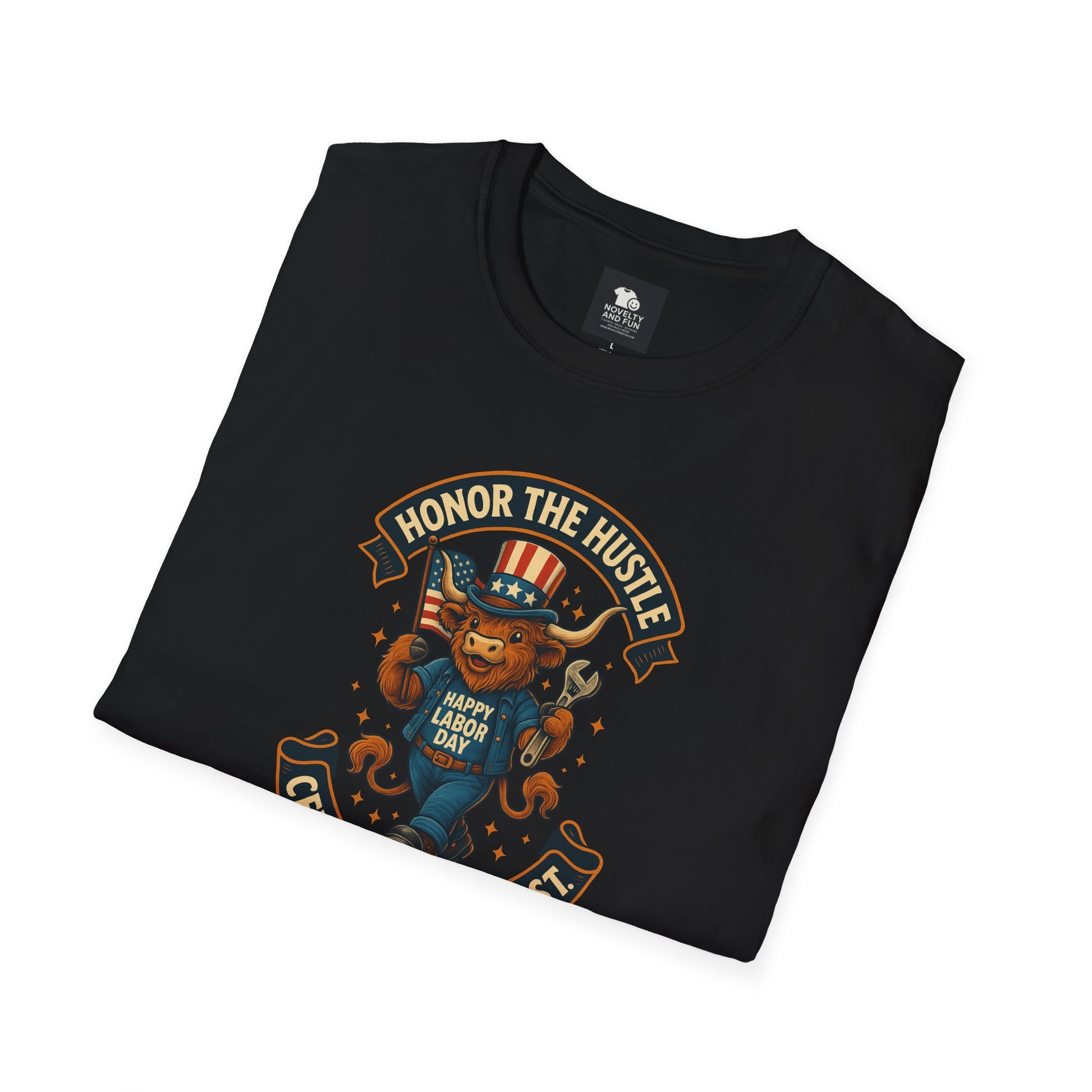 Celebrate Labor Day with Our Happy Highland Cow T-Shirt!
