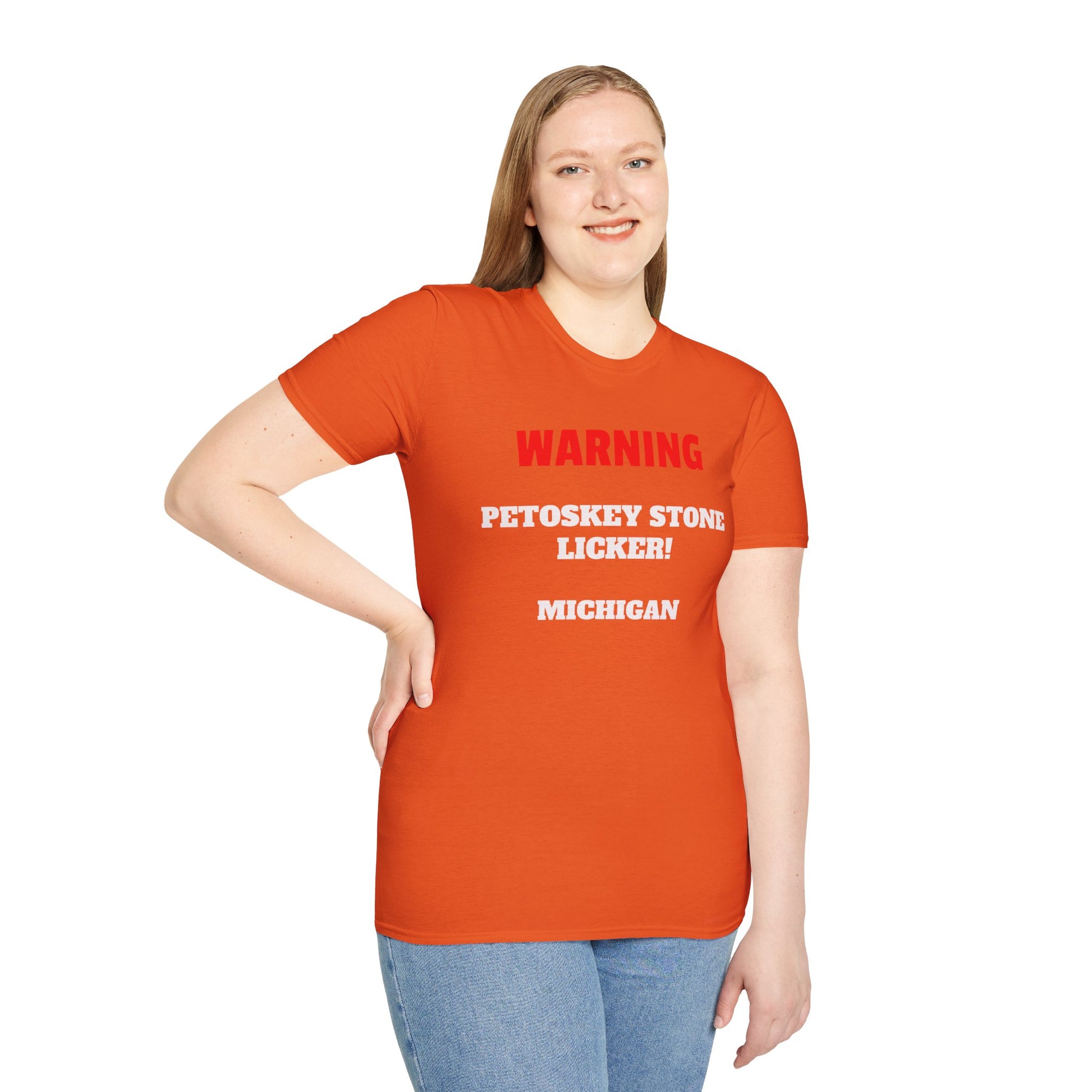 Petoskey Stone Licker Unisex Softstyle T-Shirt - Perfect for Michigan Lovers