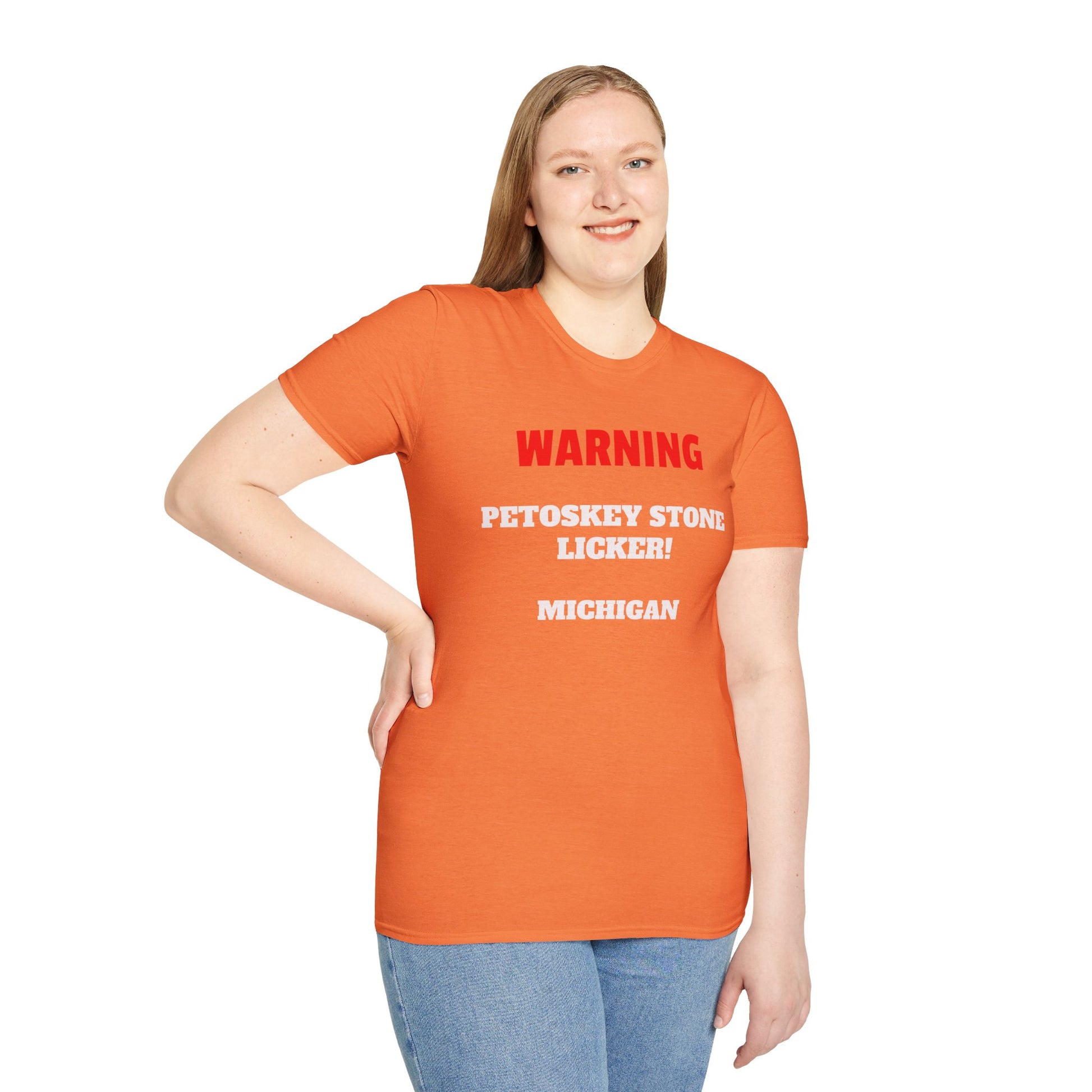 Petoskey Stone Licker Unisex Softstyle T-Shirt - Perfect for Michigan Lovers