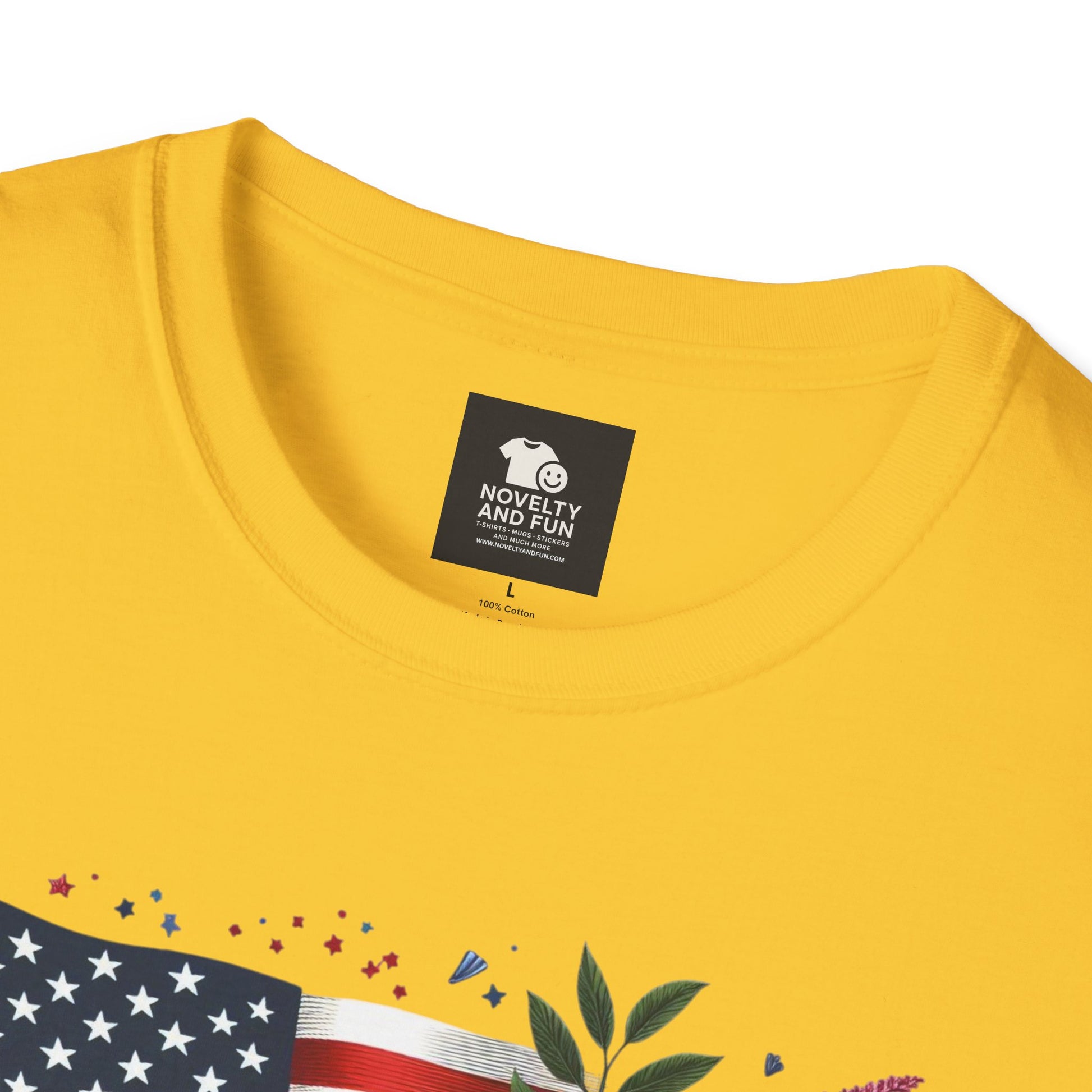 Labor Day Floral T-Shirt, Patriotic Tee