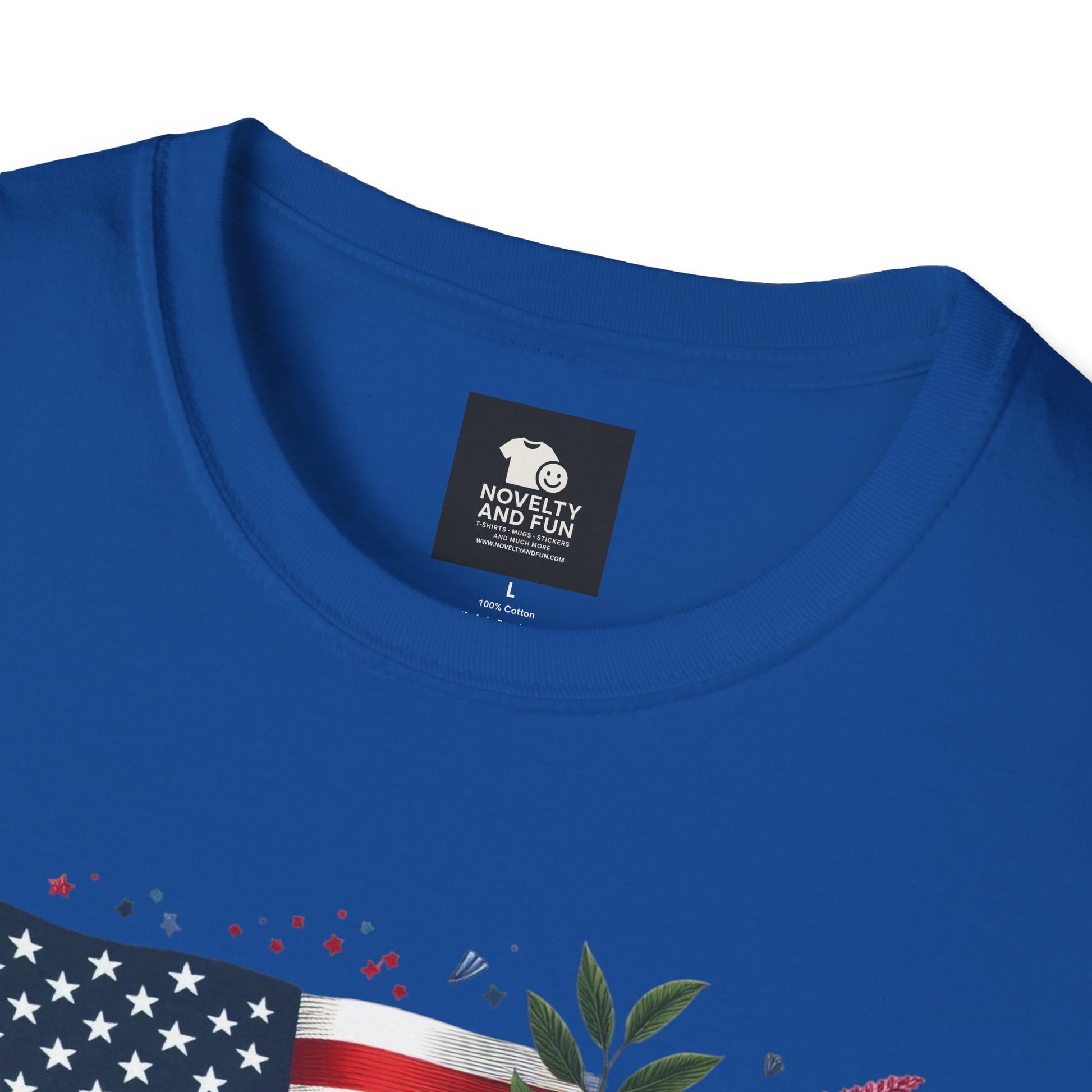 Labor Day Floral T-Shirt, Patriotic Tee