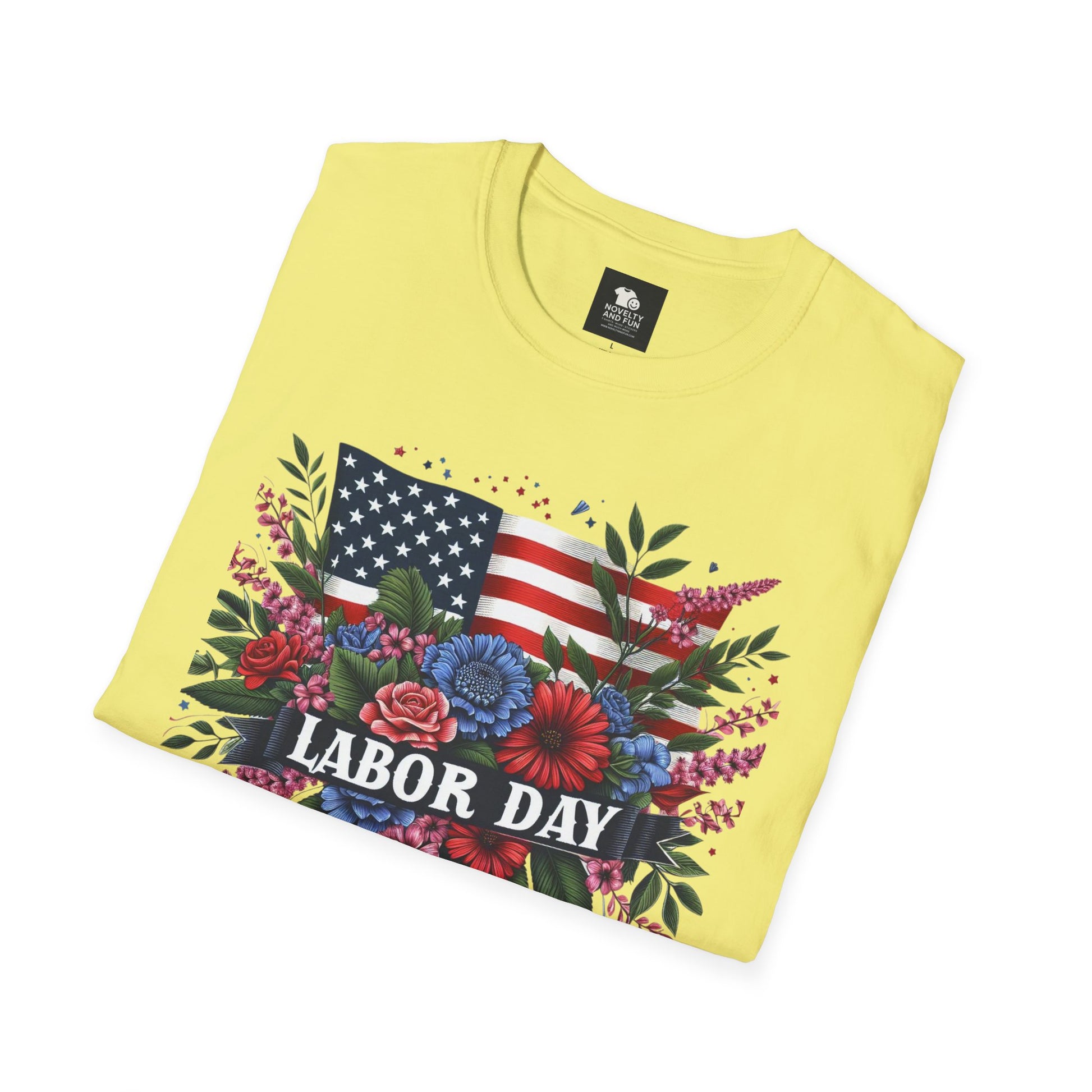 Labor Day Floral T-Shirt, Patriotic Tee