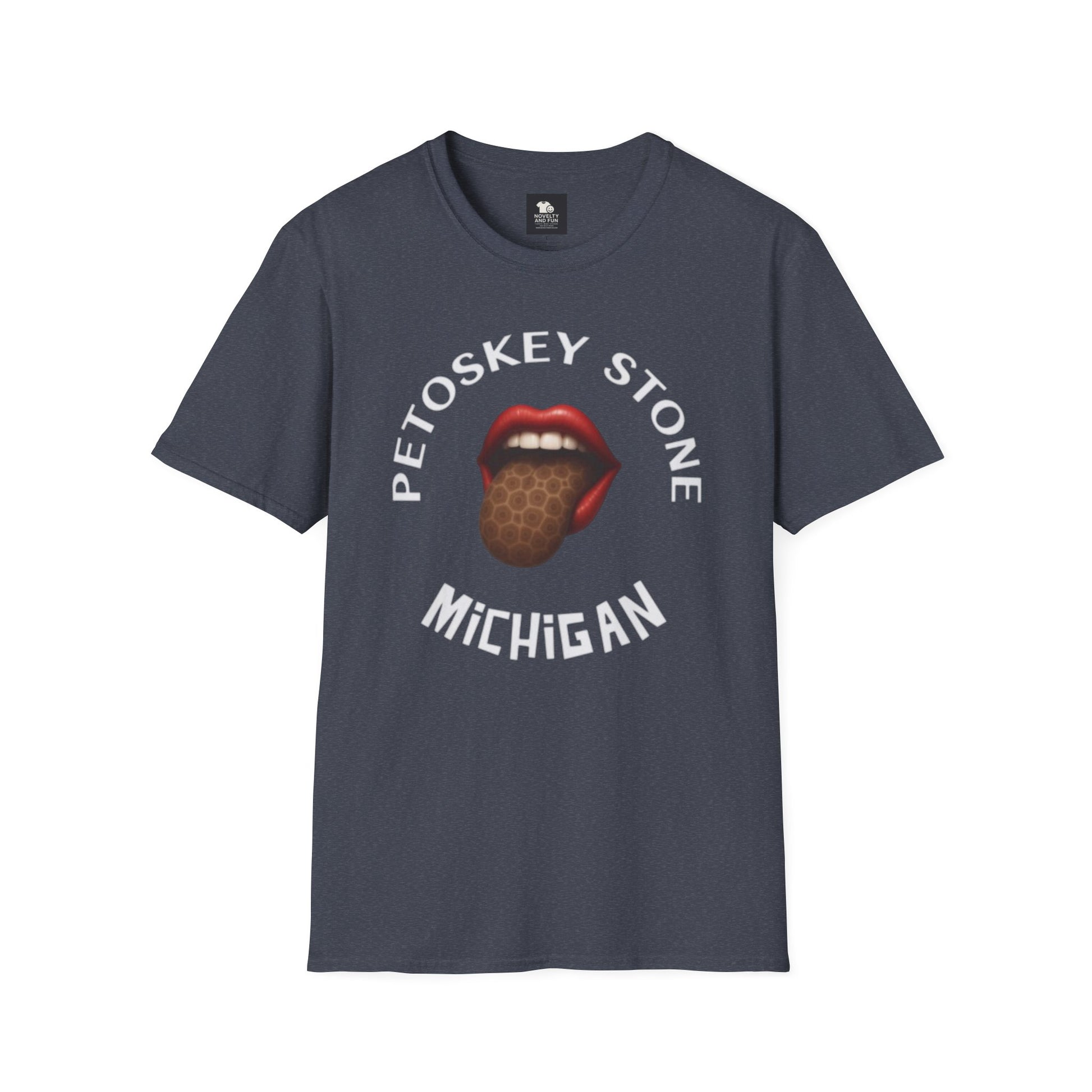 Graphic Tee with Petoskey Stone Licker! Michigan Lake Style