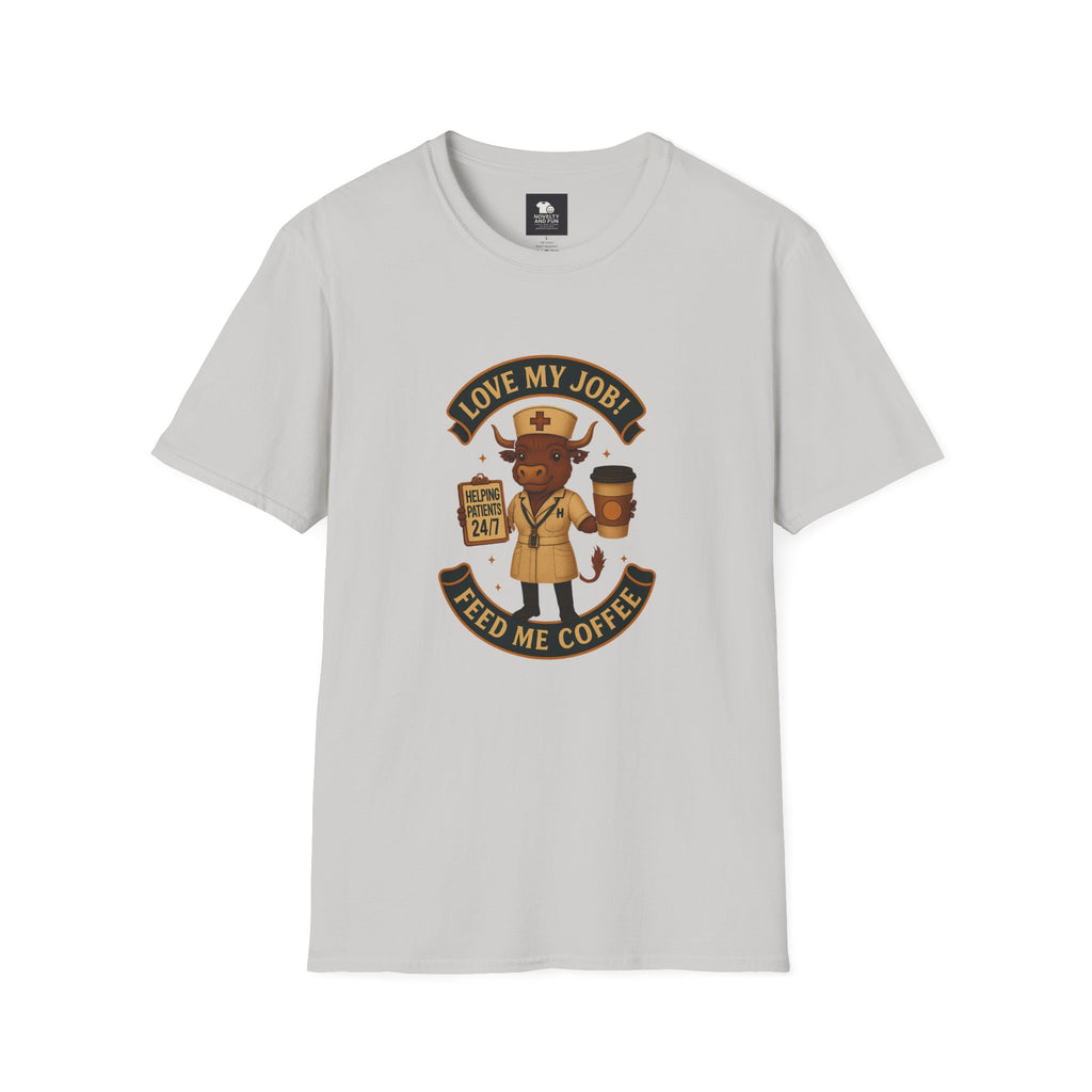 Funny HCA Highland Cow Coffee Lover Softstyle T-Shirt