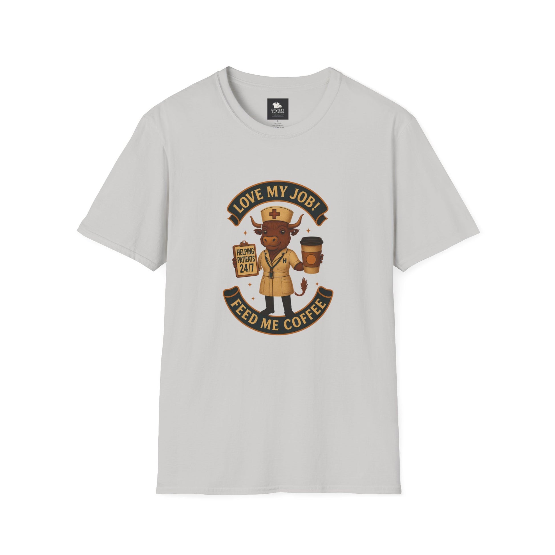 Funny HCA Highland Cow Coffee Lover Softstyle T-Shirt
