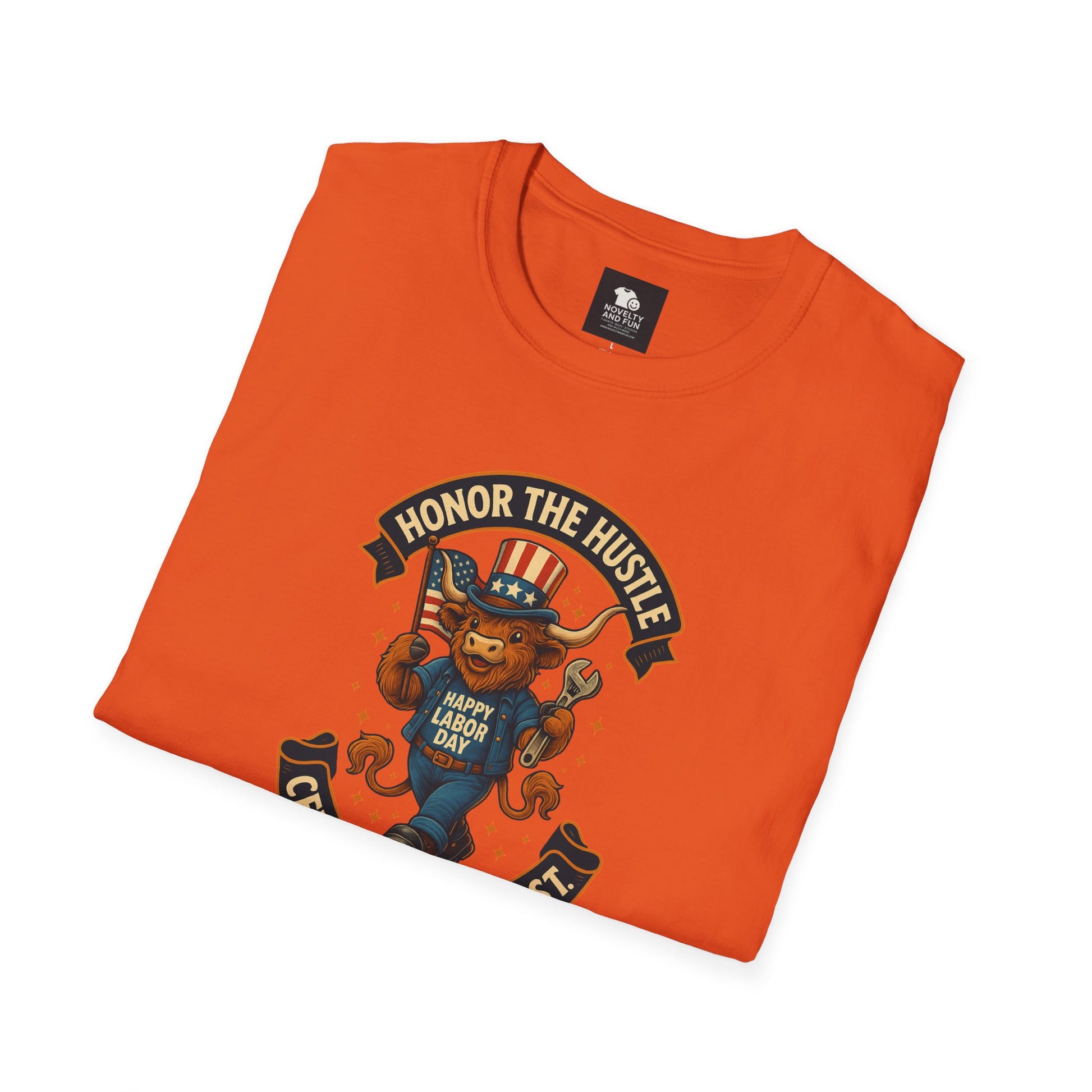 Celebrate Labor Day with Our Happy Highland Cow T-Shirt!