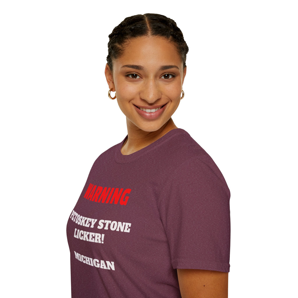 Petoskey Stone Licker Unisex Softstyle T-Shirt - Perfect for Michigan Lovers