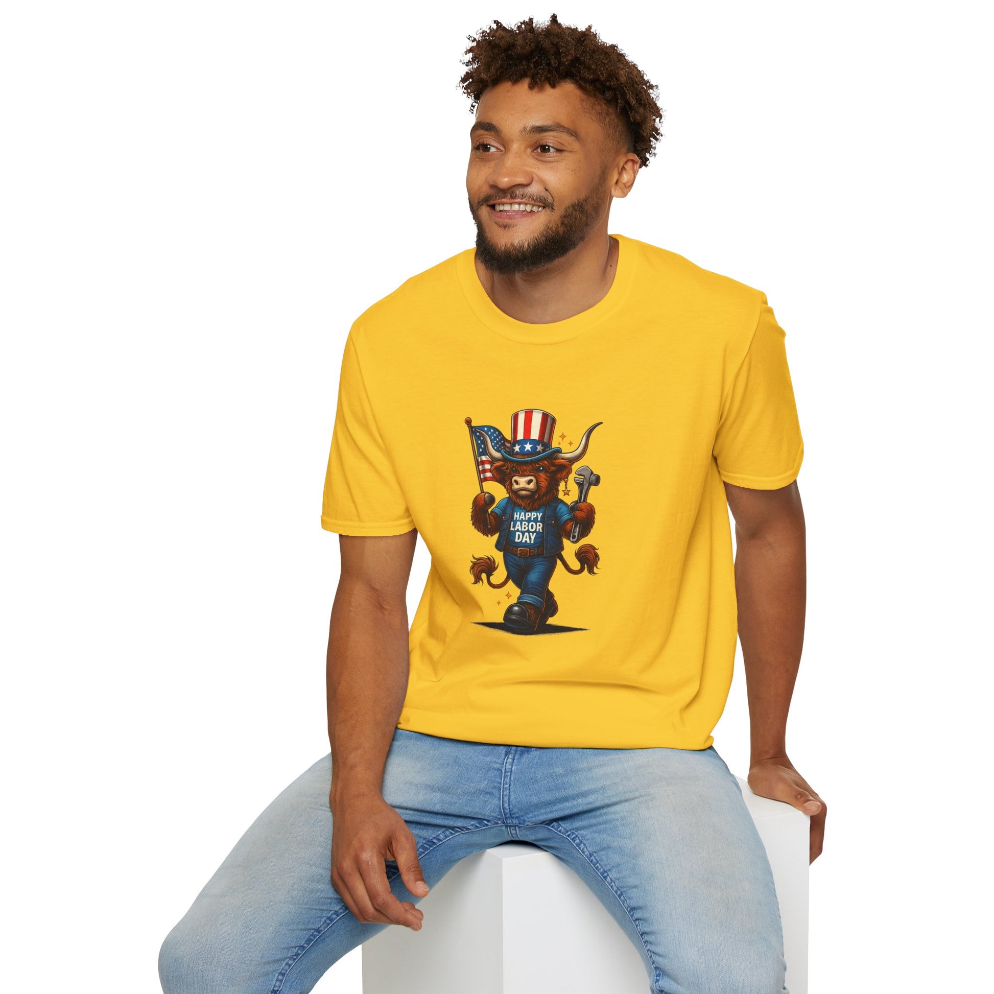 Happy Labor Day Highland Cow T-Shirt