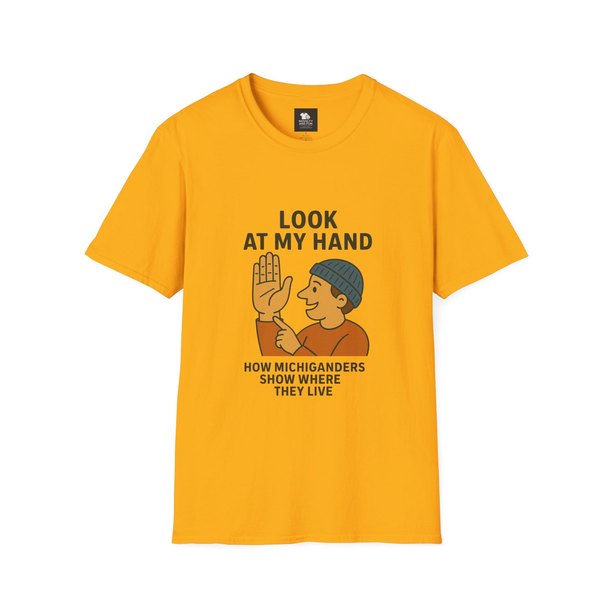 Michigan How to Show Where You Live T-Shirt, Funny Graphic Tee, Unique Gift