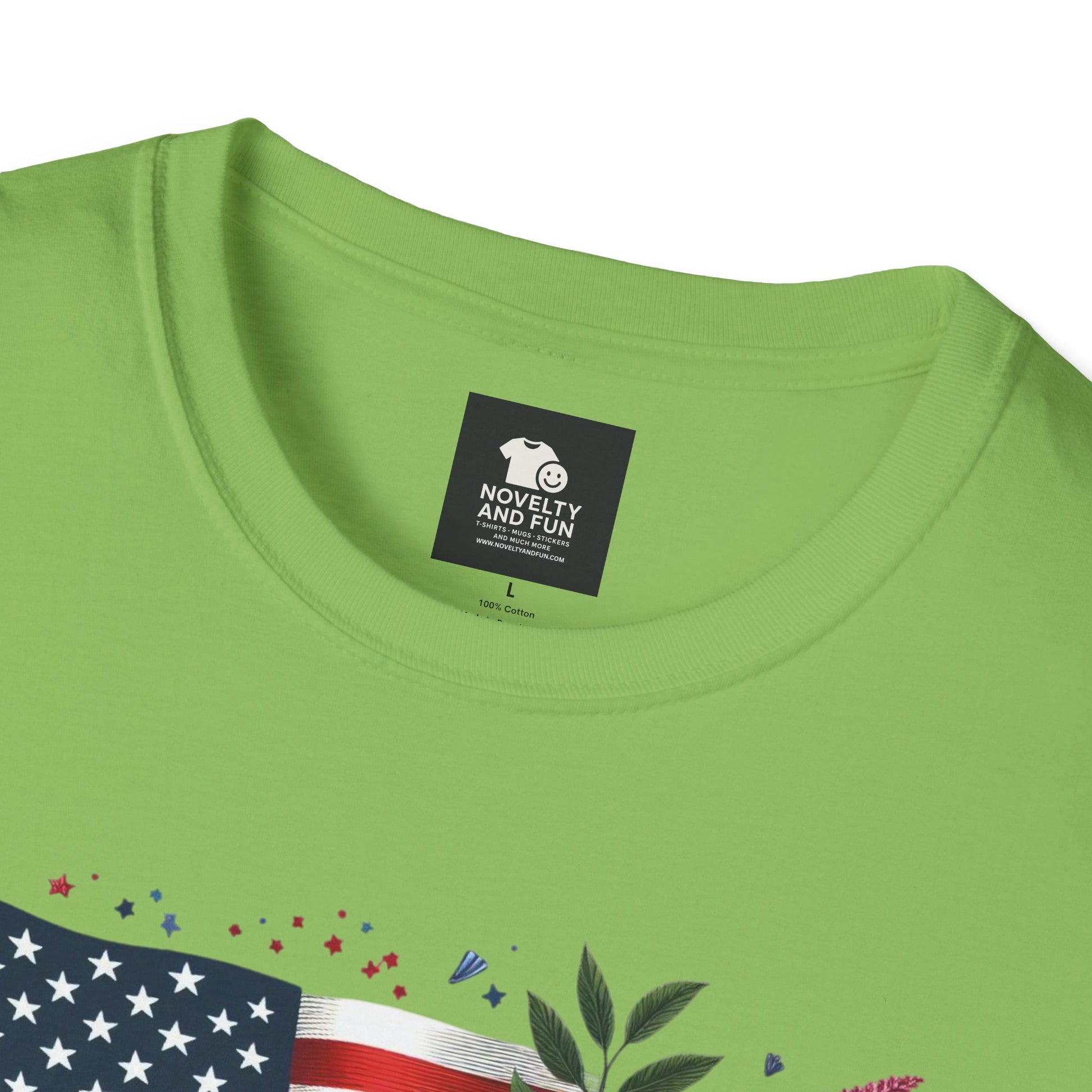 Labor Day Floral T-Shirt, Patriotic Tee