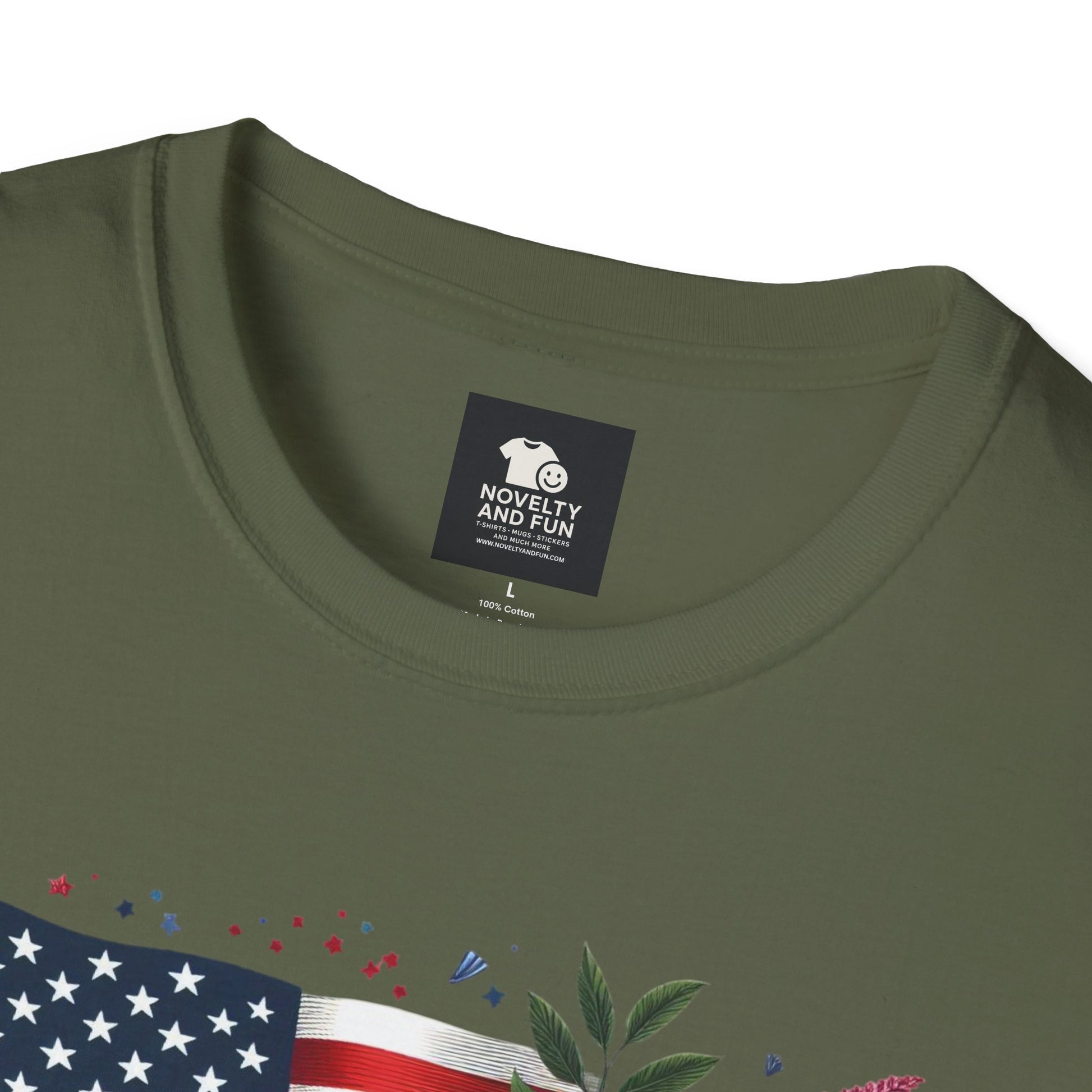 Labor Day Floral T-Shirt, Patriotic Tee