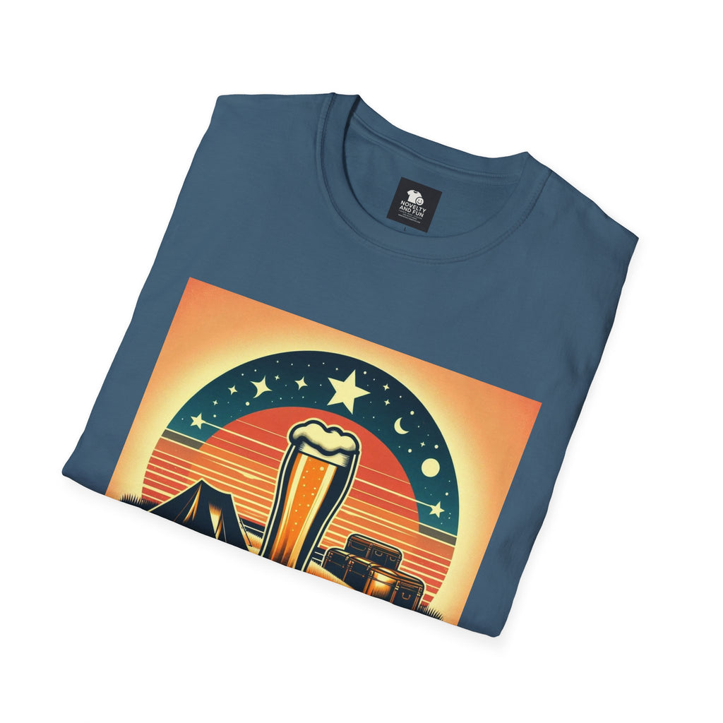 Vintage Beer Graphic Unisex T-Shirt | Retro Style Tee for Beer Lovers and Camping
