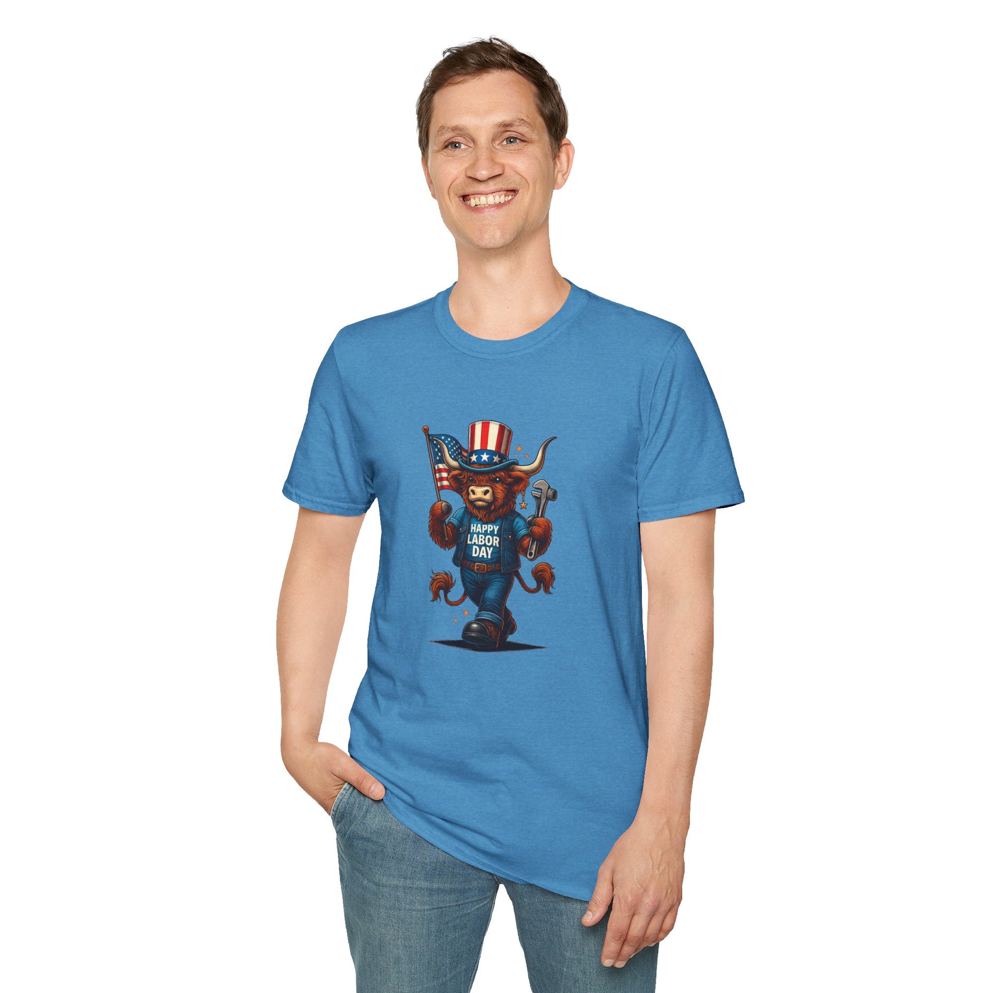 Happy Labor Day Highland Cow T-Shirt
