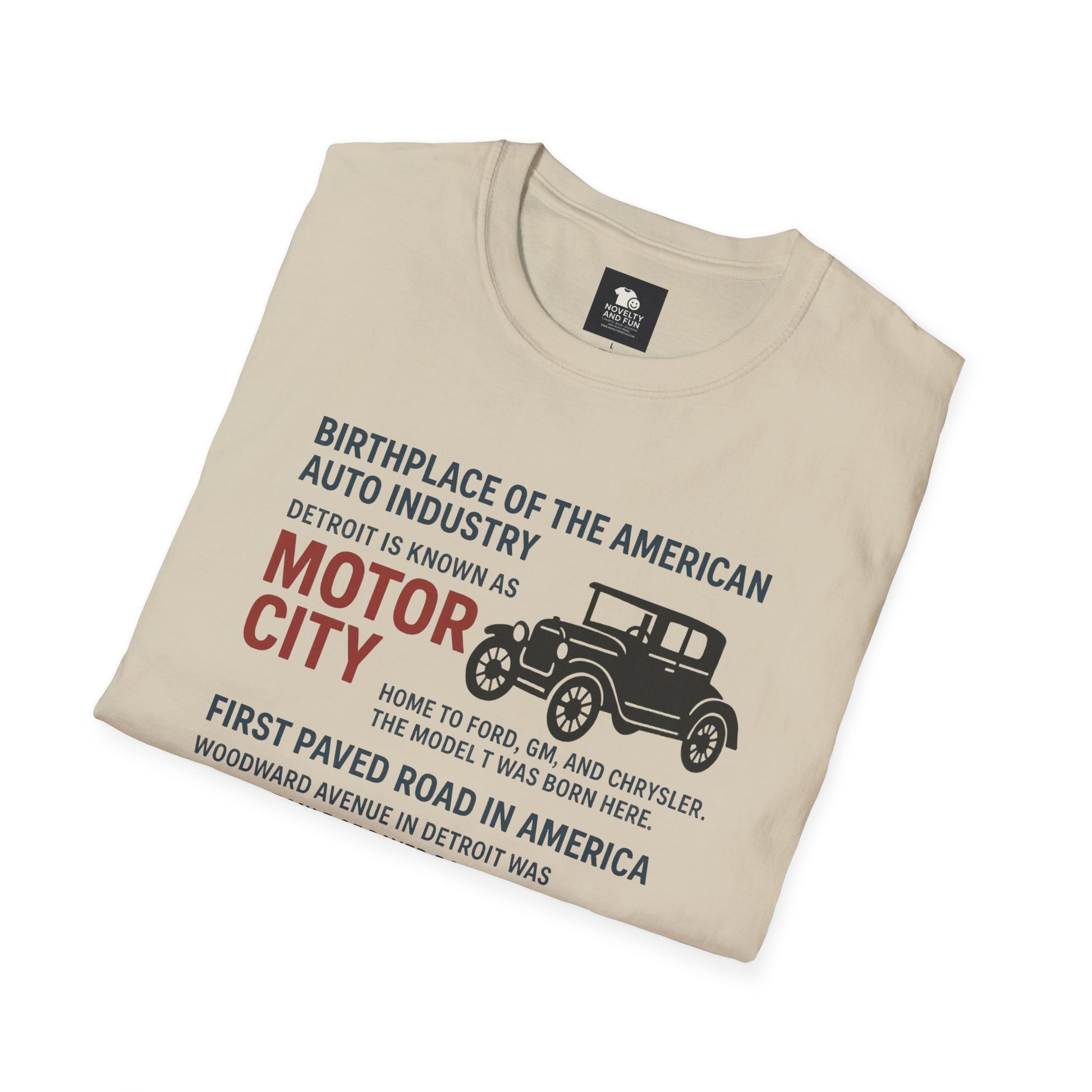 Motor City T-Shirt - Detroit Auto Heritage Vintage Car Lover Gift