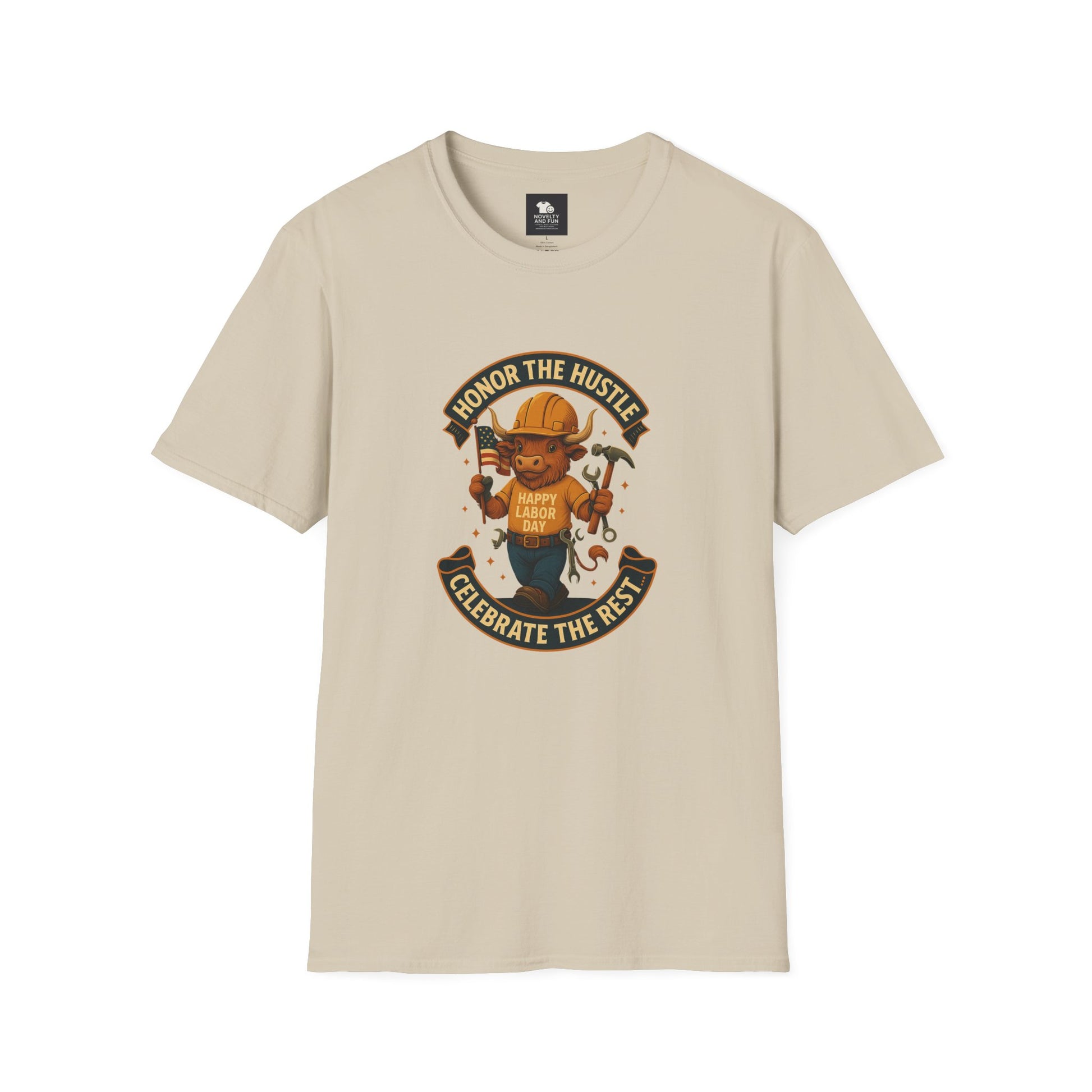 Honor The Hustle Unisex Graphic T-Shirt - Labor Day Construction Tee