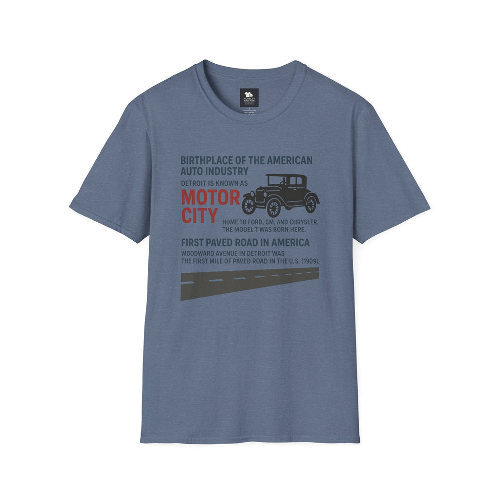 Motor City T-Shirt - Detroit Auto Heritage Vintage Car Lover Gift