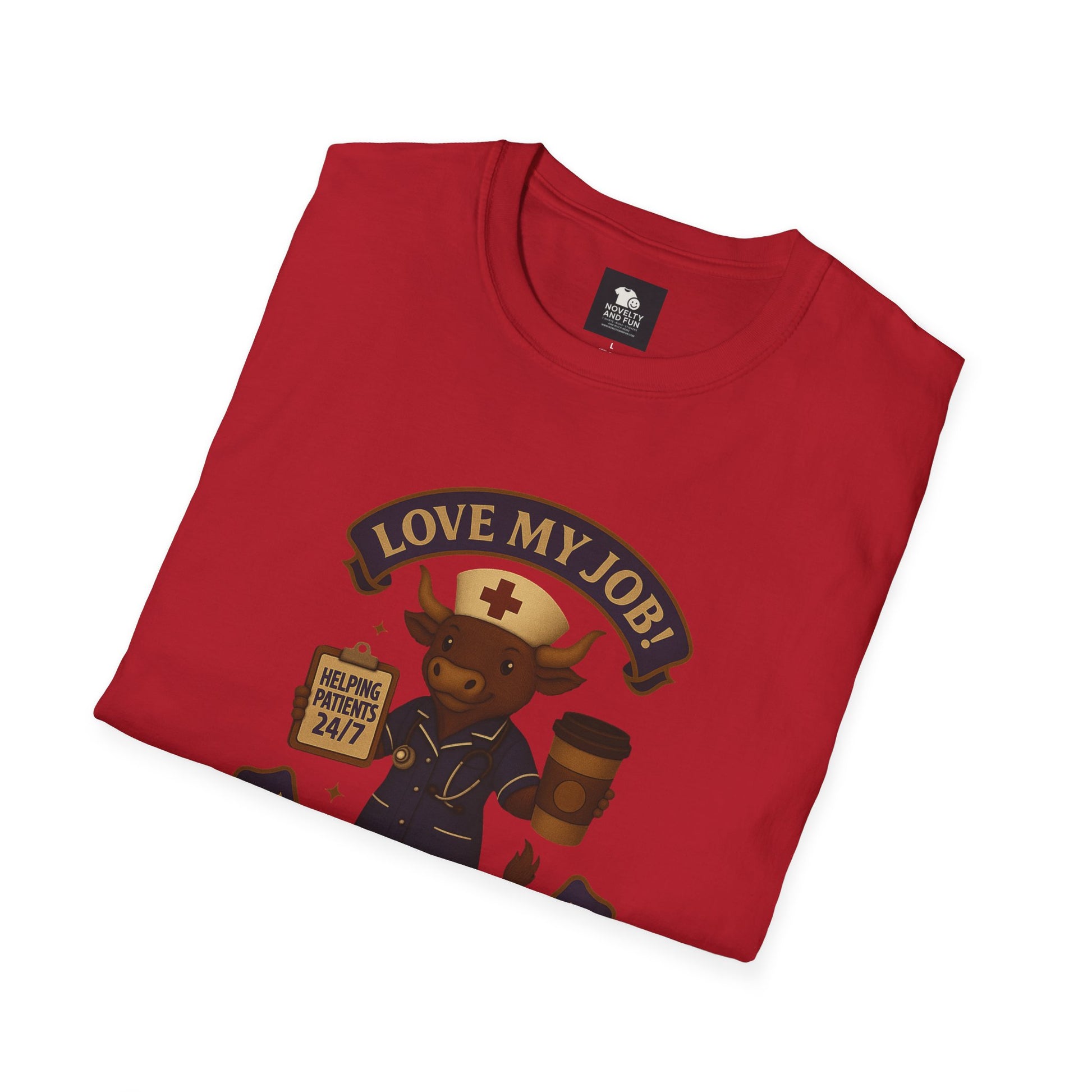 Funny Nurse Coffee Lover T-Shirt - Unisex Softstyle