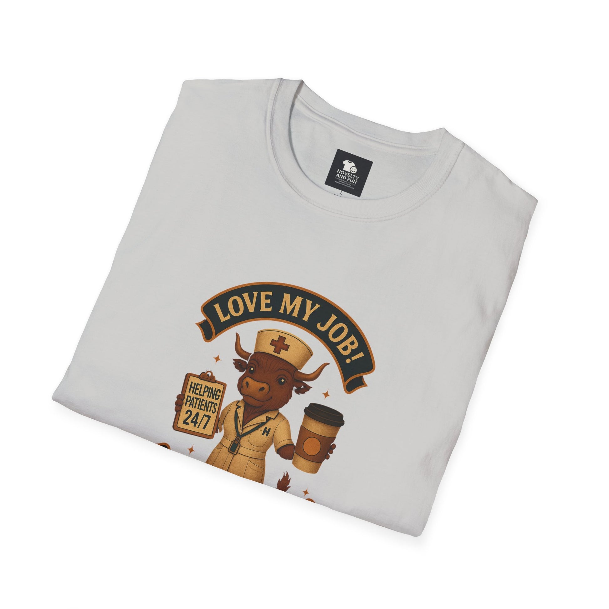 Funny HCA Highland Cow Coffee Lover Softstyle T-Shirt